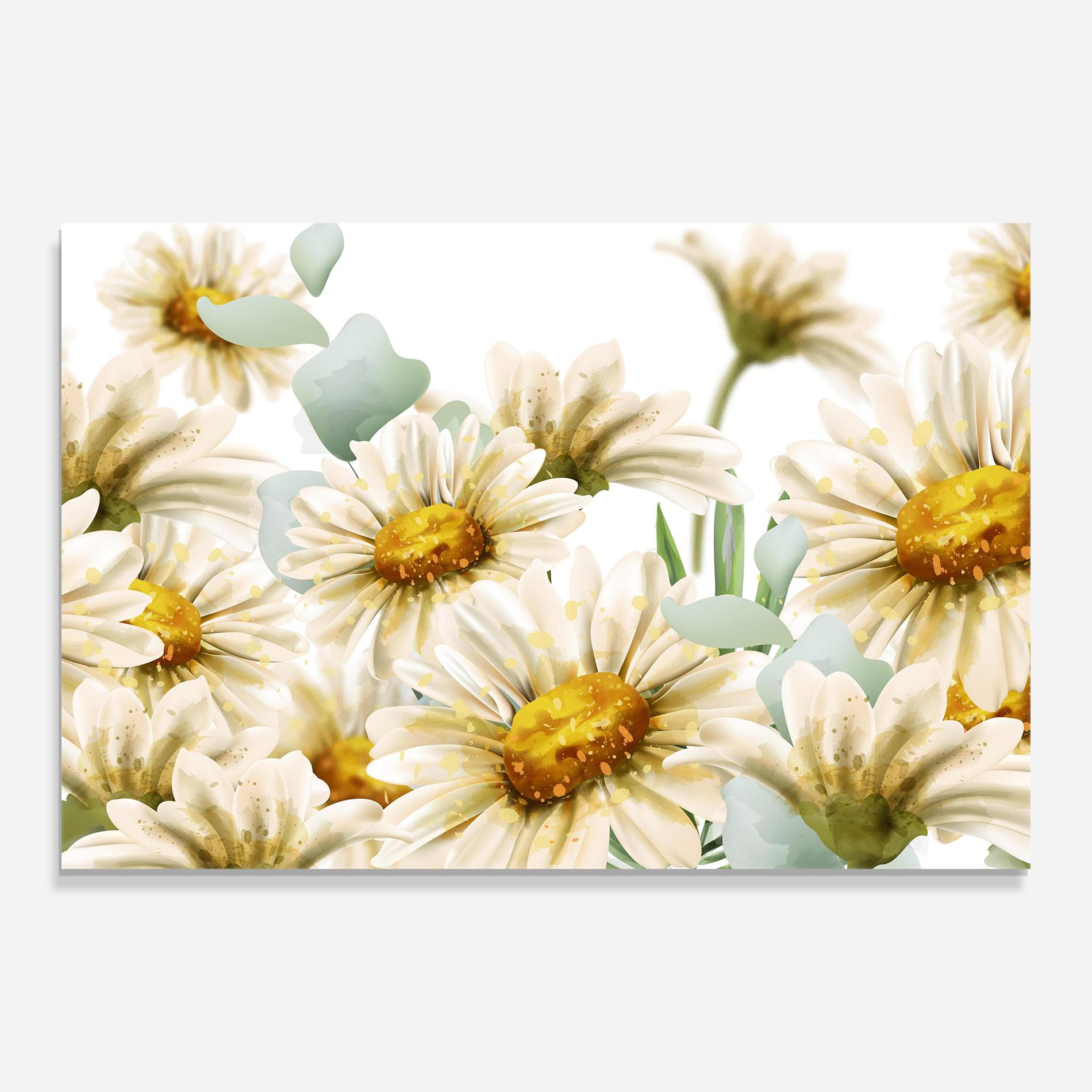 Glasbild Beautiful Daisy Art mockup 0