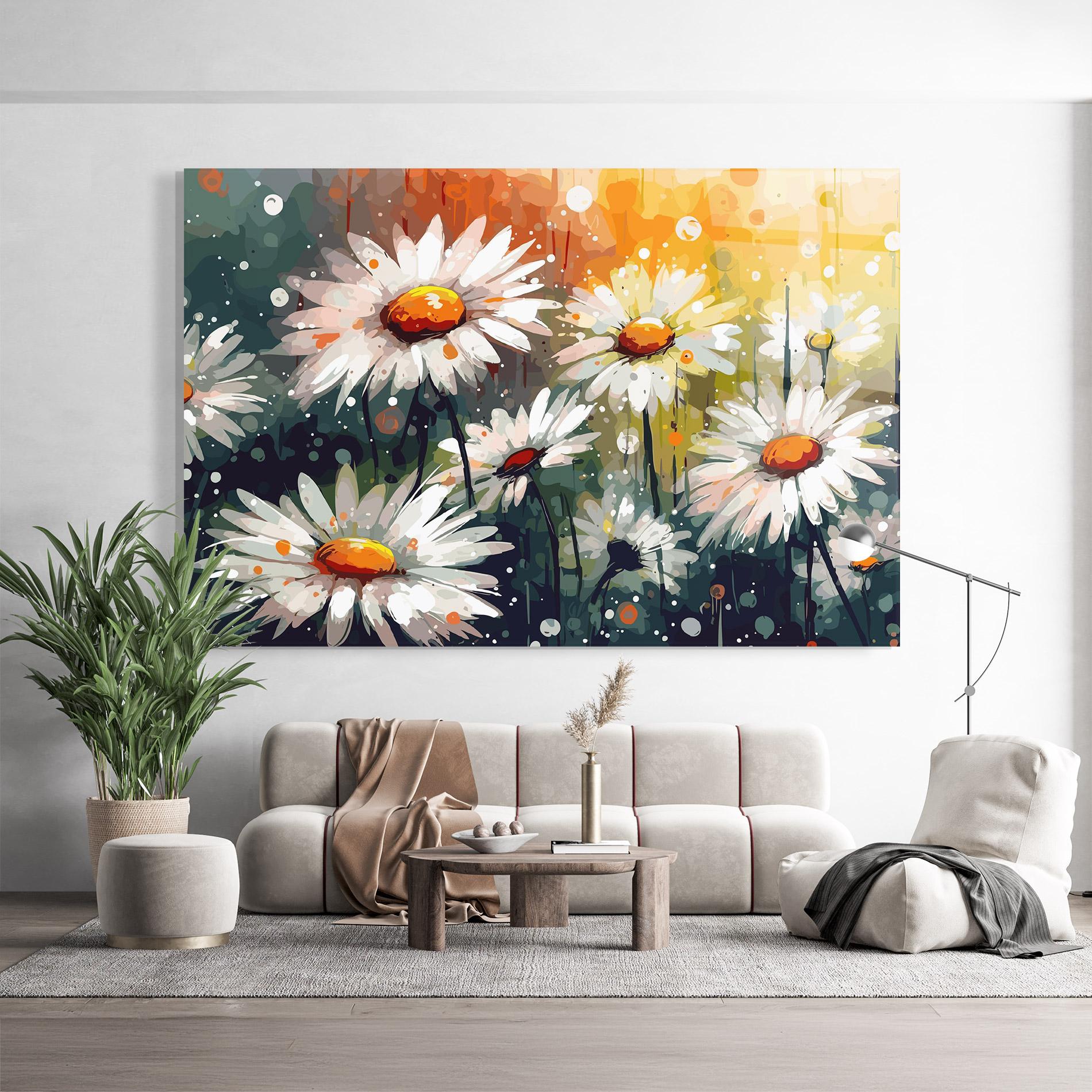 Glasbild Daisy Art mockup 9