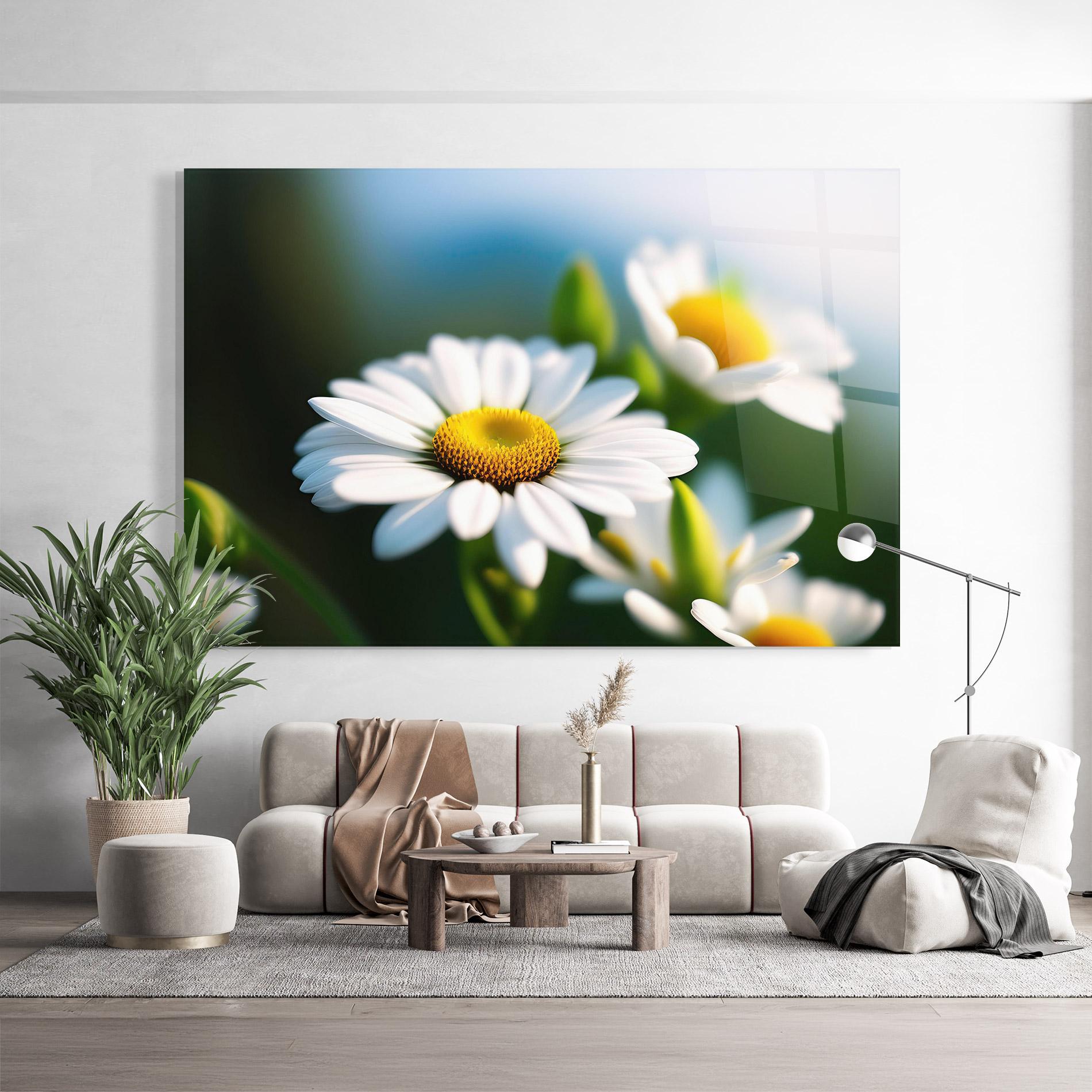 Glasbild Daisy In The Sun mockup 9