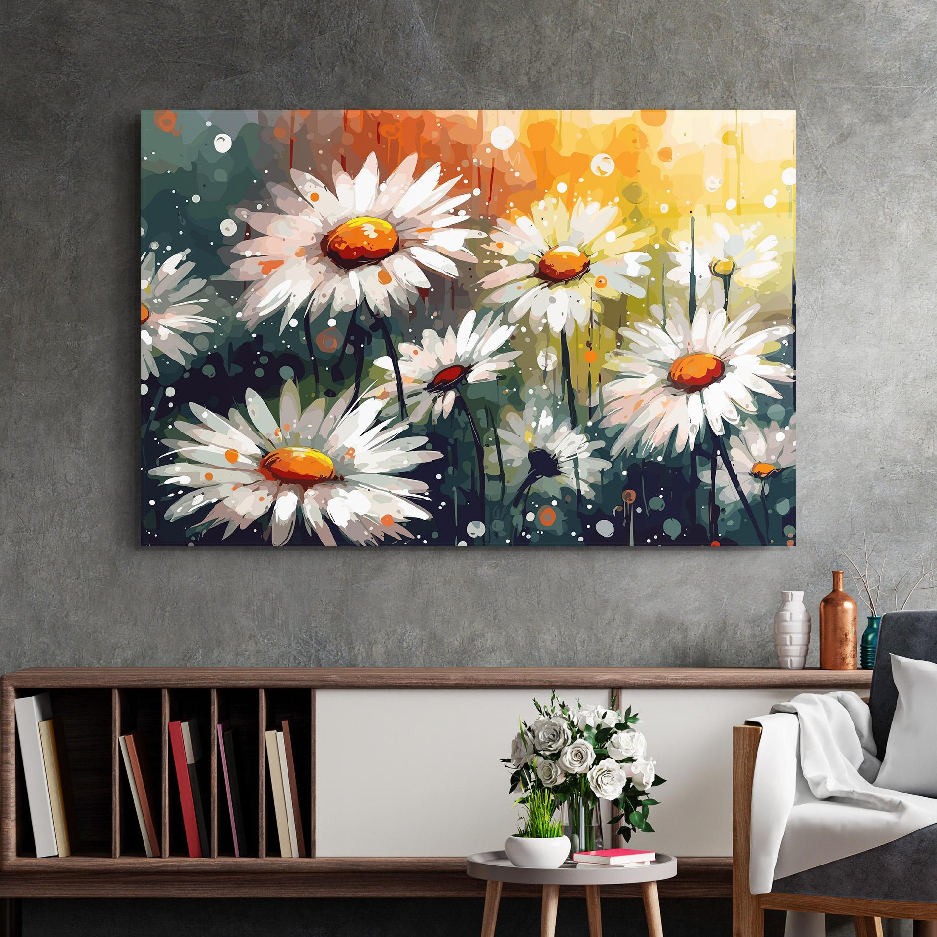 Glasbild Daisy Art mockup 2