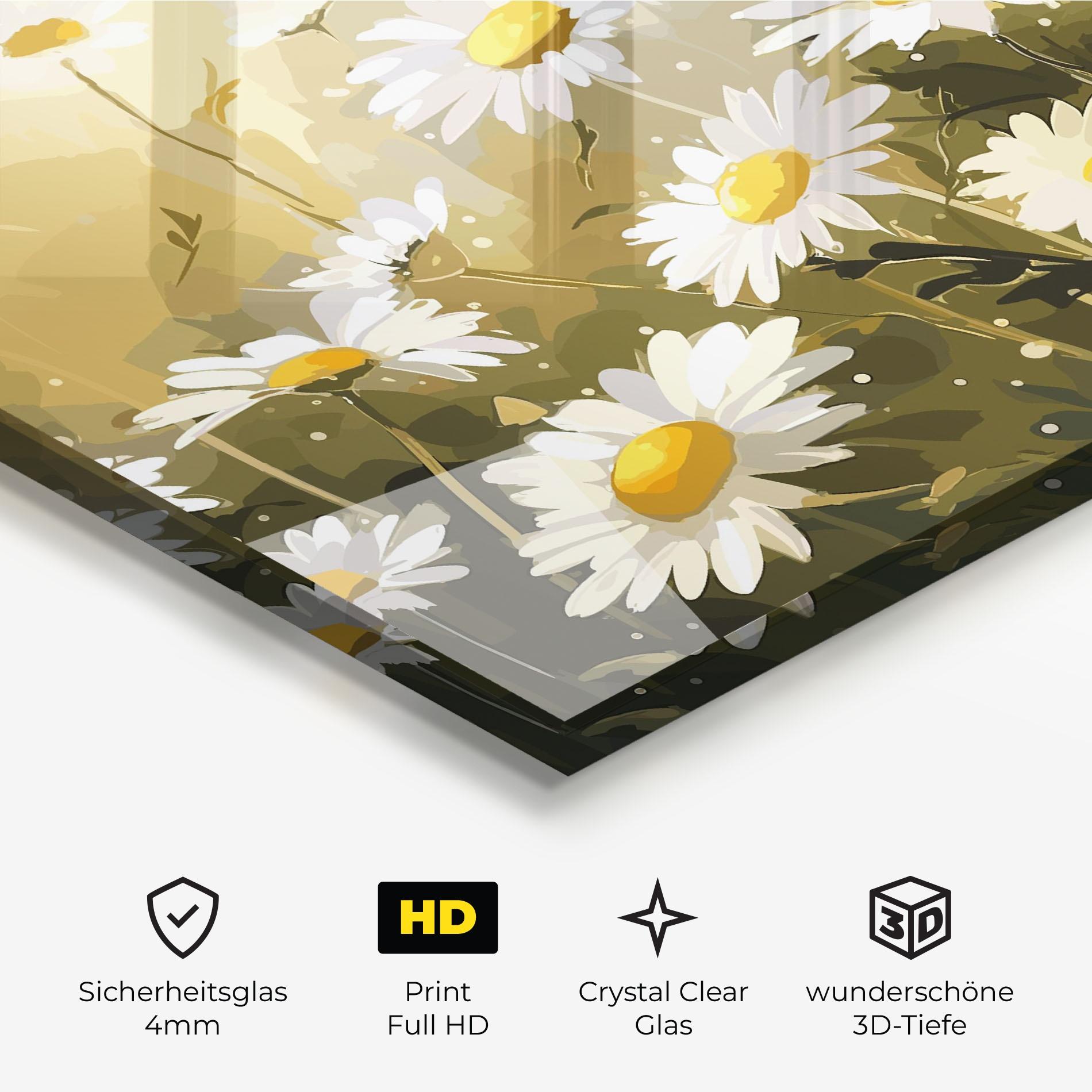 Glasbild Daily Daisy mockup 3