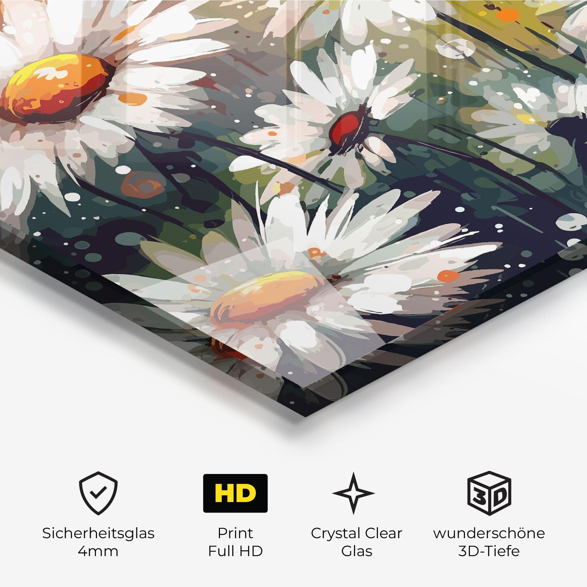 Glasbild Daisy Art mockup 3
