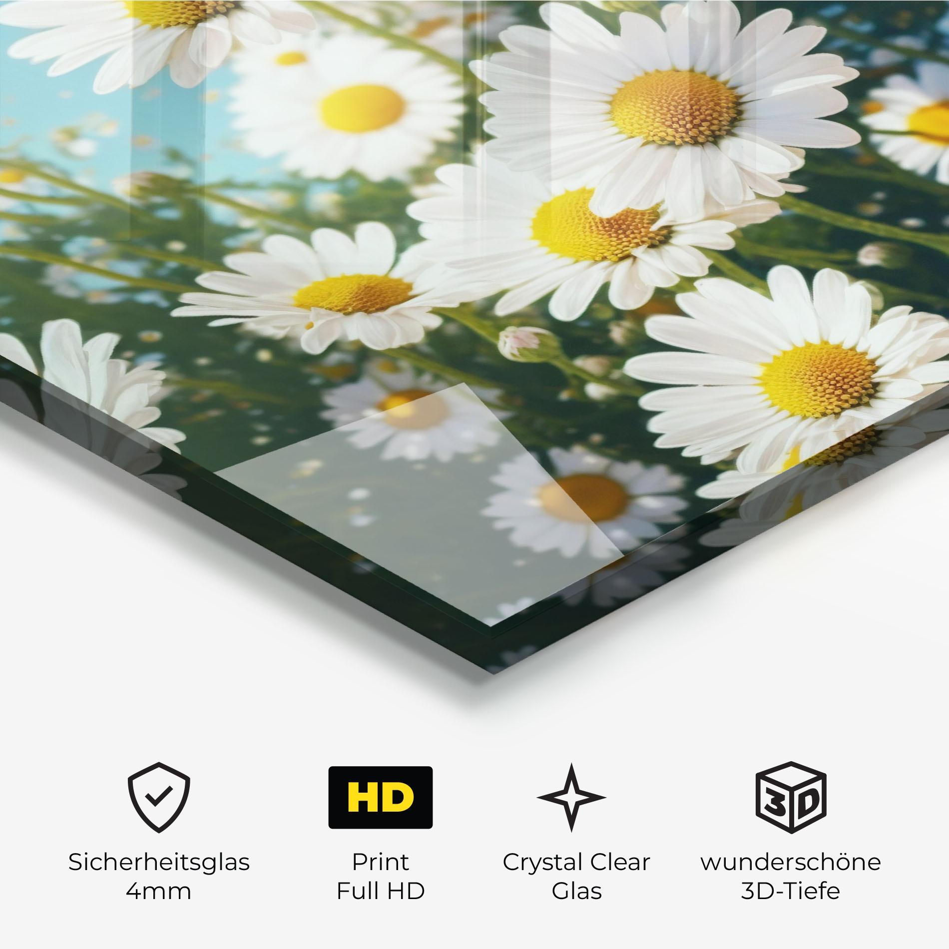 Glasbild Daisy Field View mockup 3