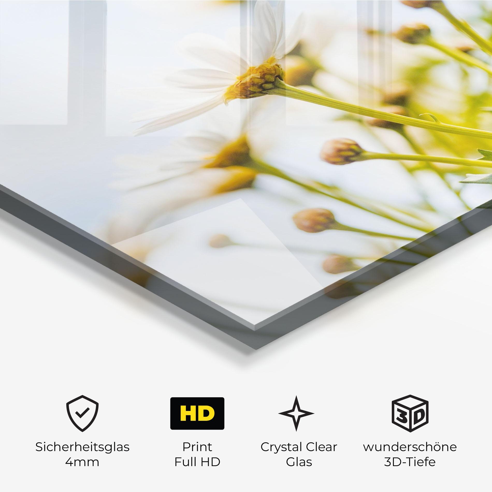 Glasbild Dreamy Daisy mockup 3