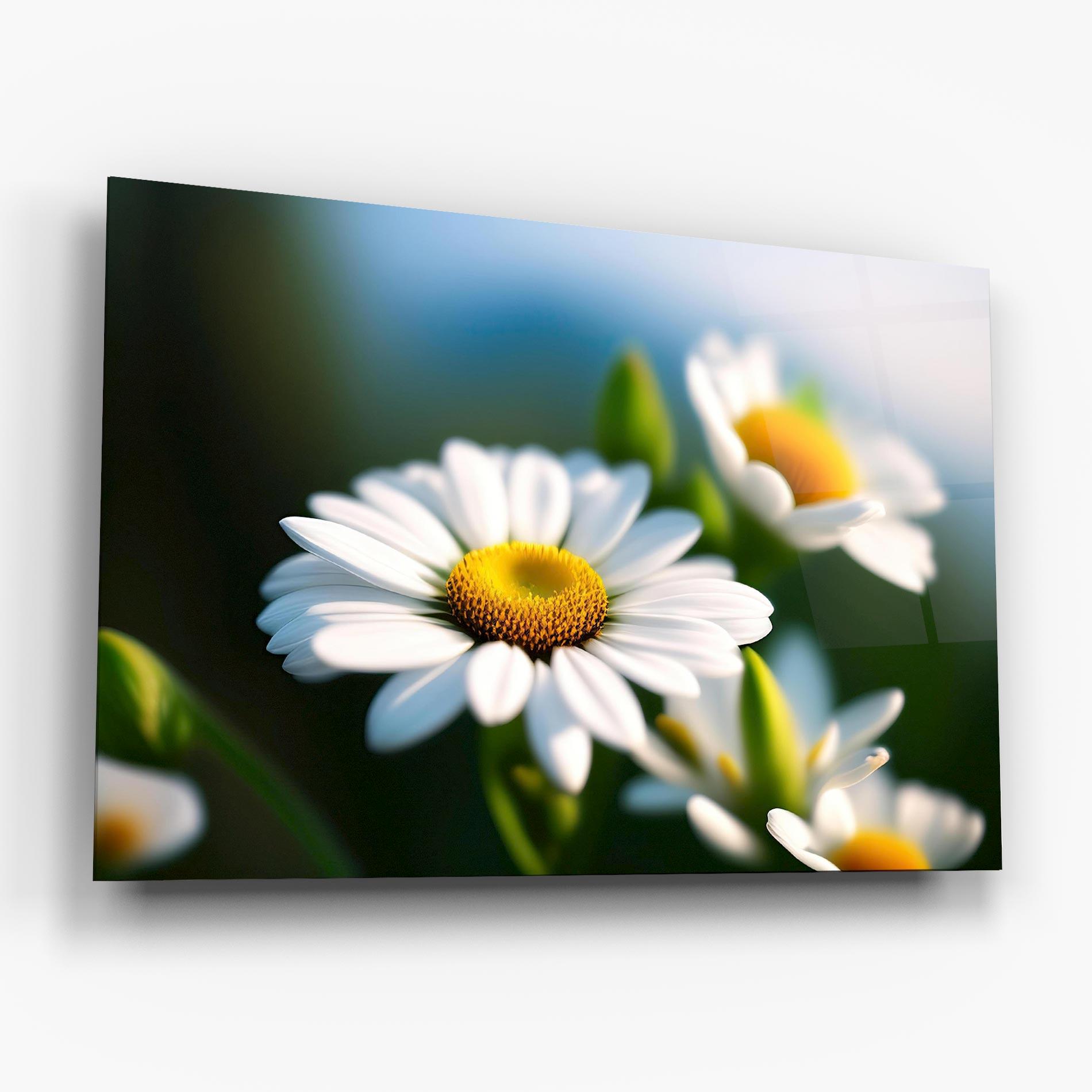 Glasbild Daisy In The Sun mockup 6