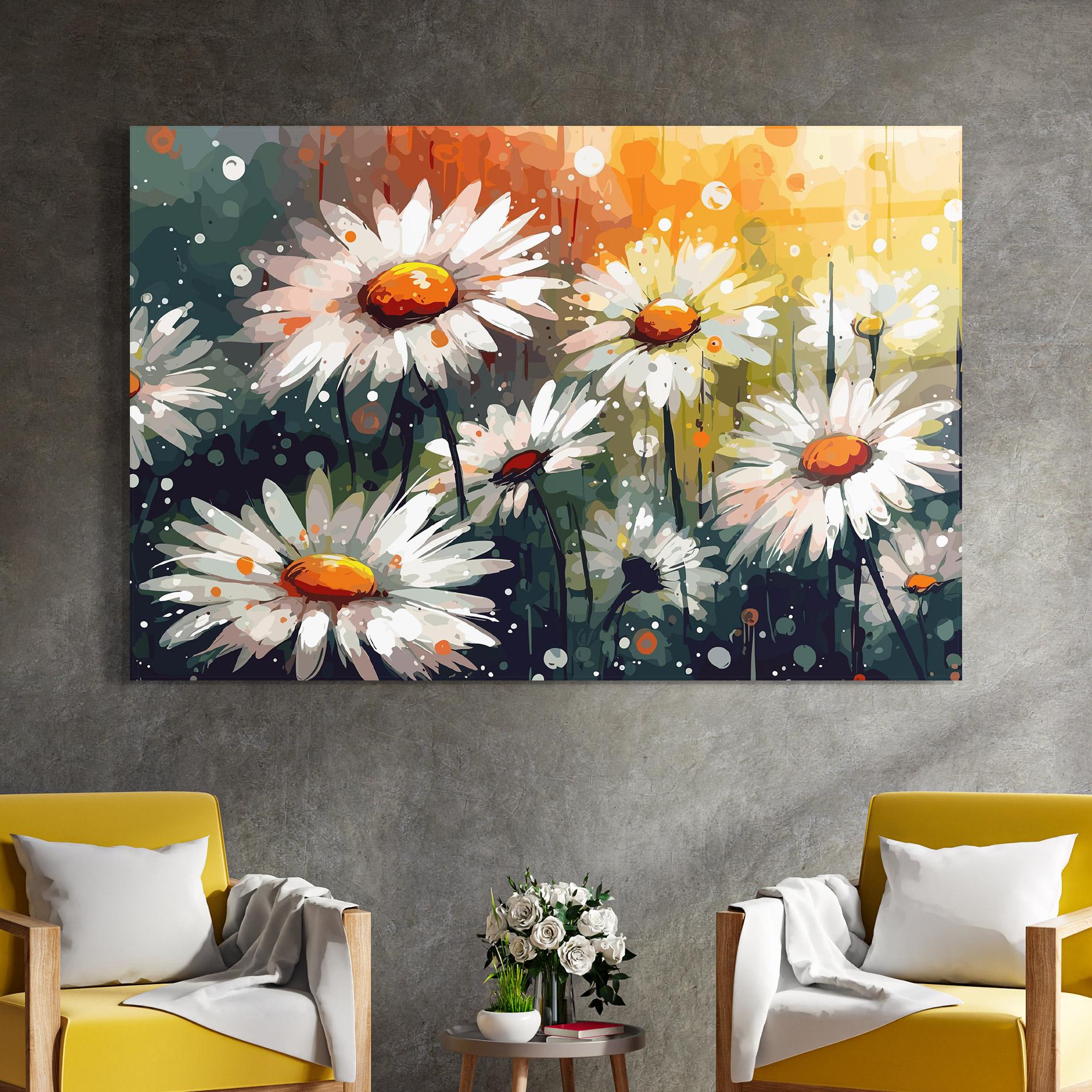 Glasbild Daisy Art mockup 4