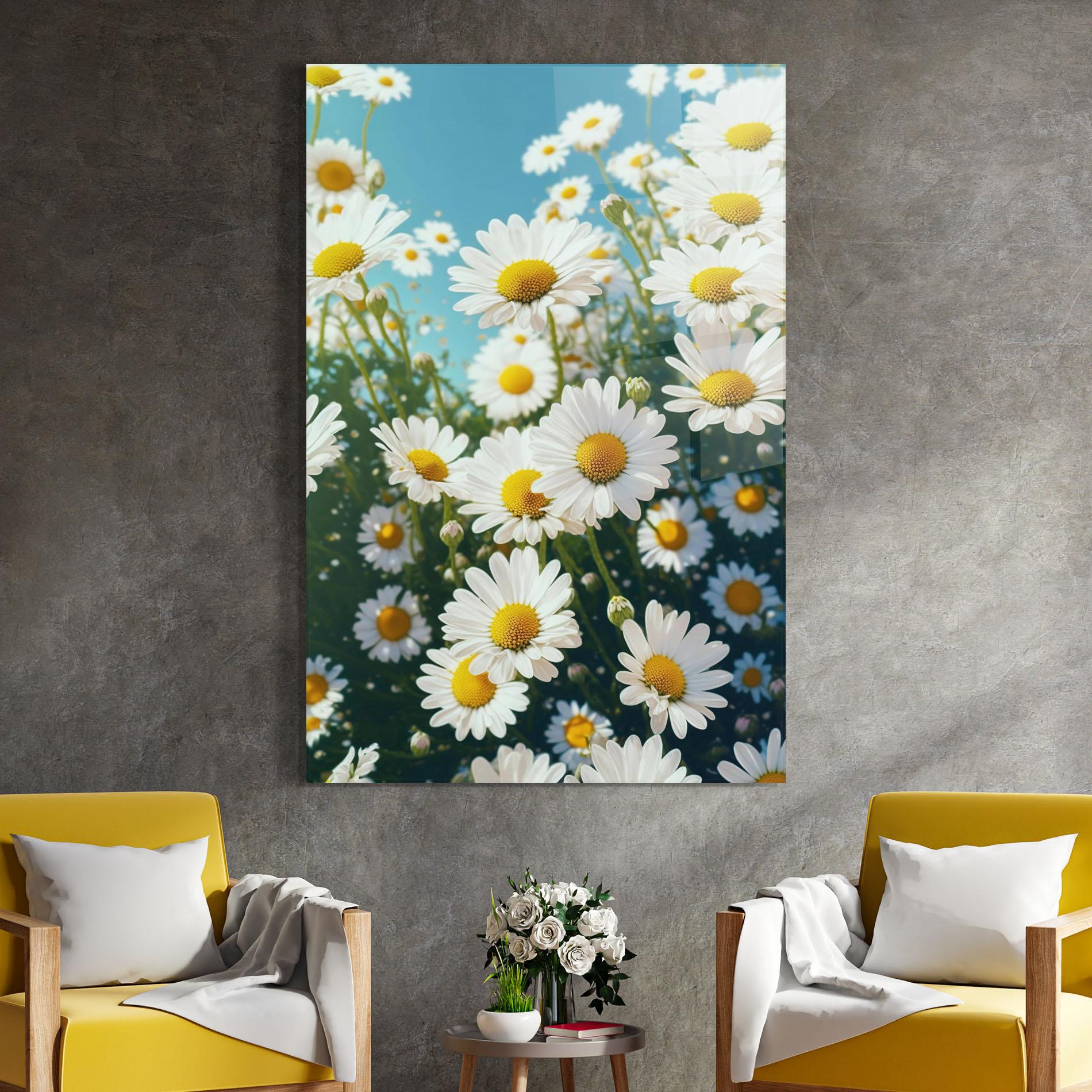 Glasbild Daisy Field View mockup 4