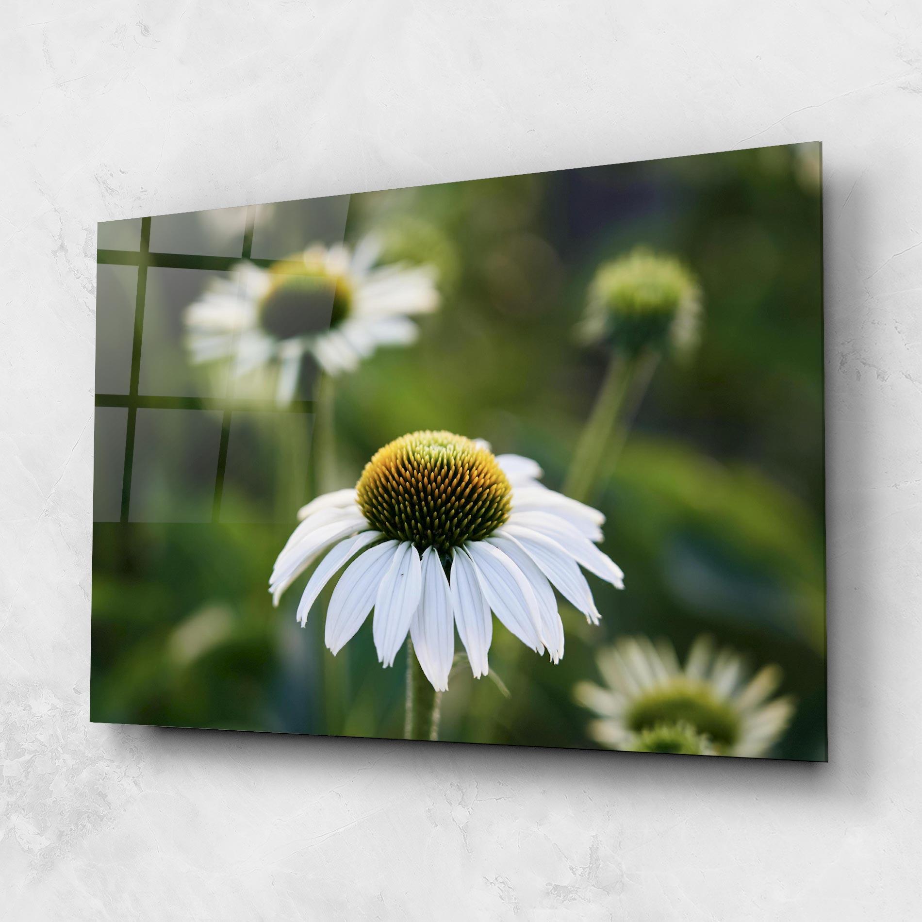 Glasbild Small Green Daisy mockup 1