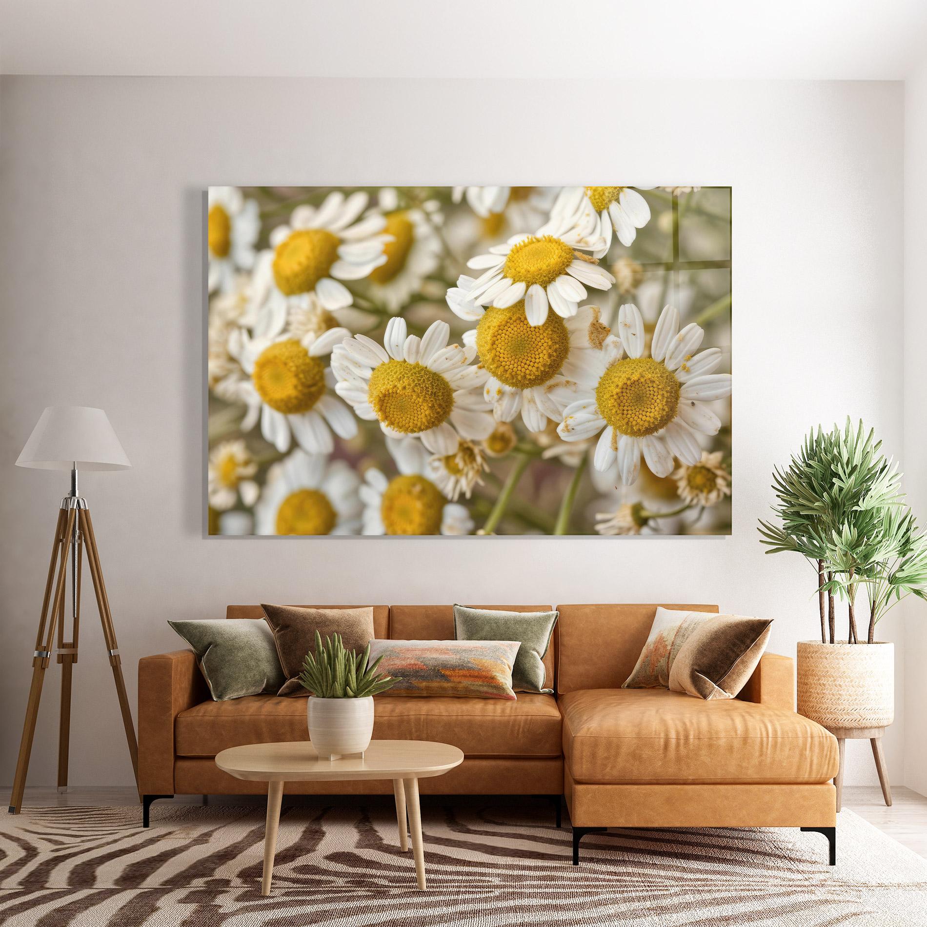 Glasbild Daisy Wall mockup 7