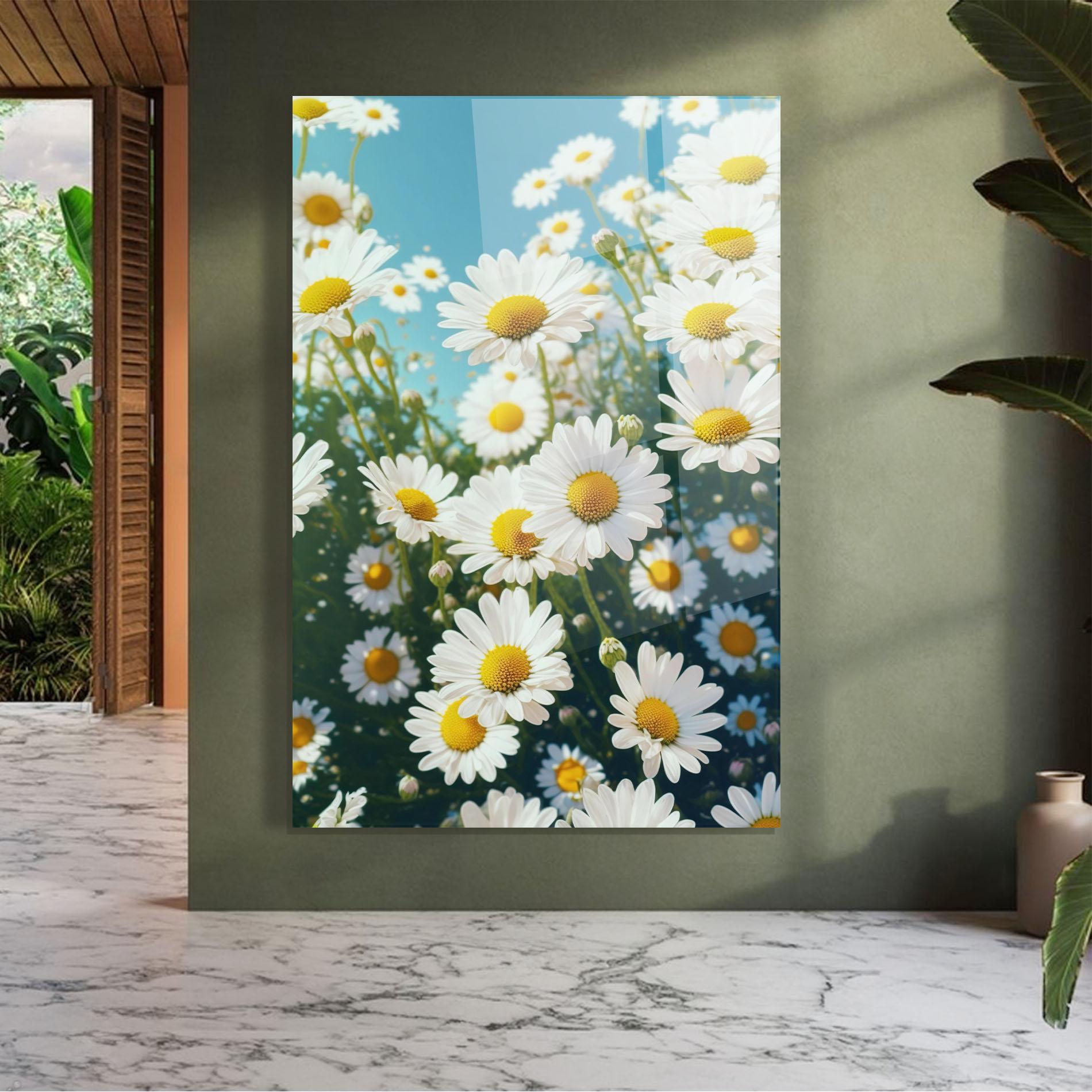 Glasbild Daisy Field View mockup 7