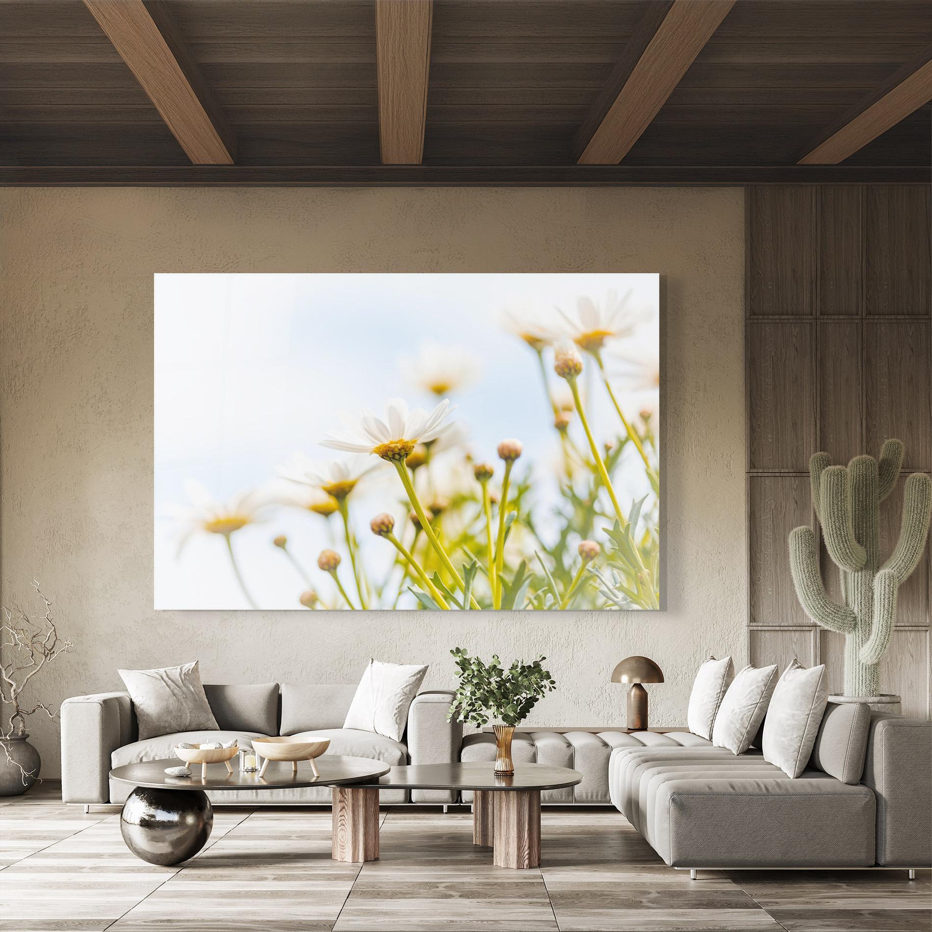 Glasbild Dreamy Daisy mockup 8