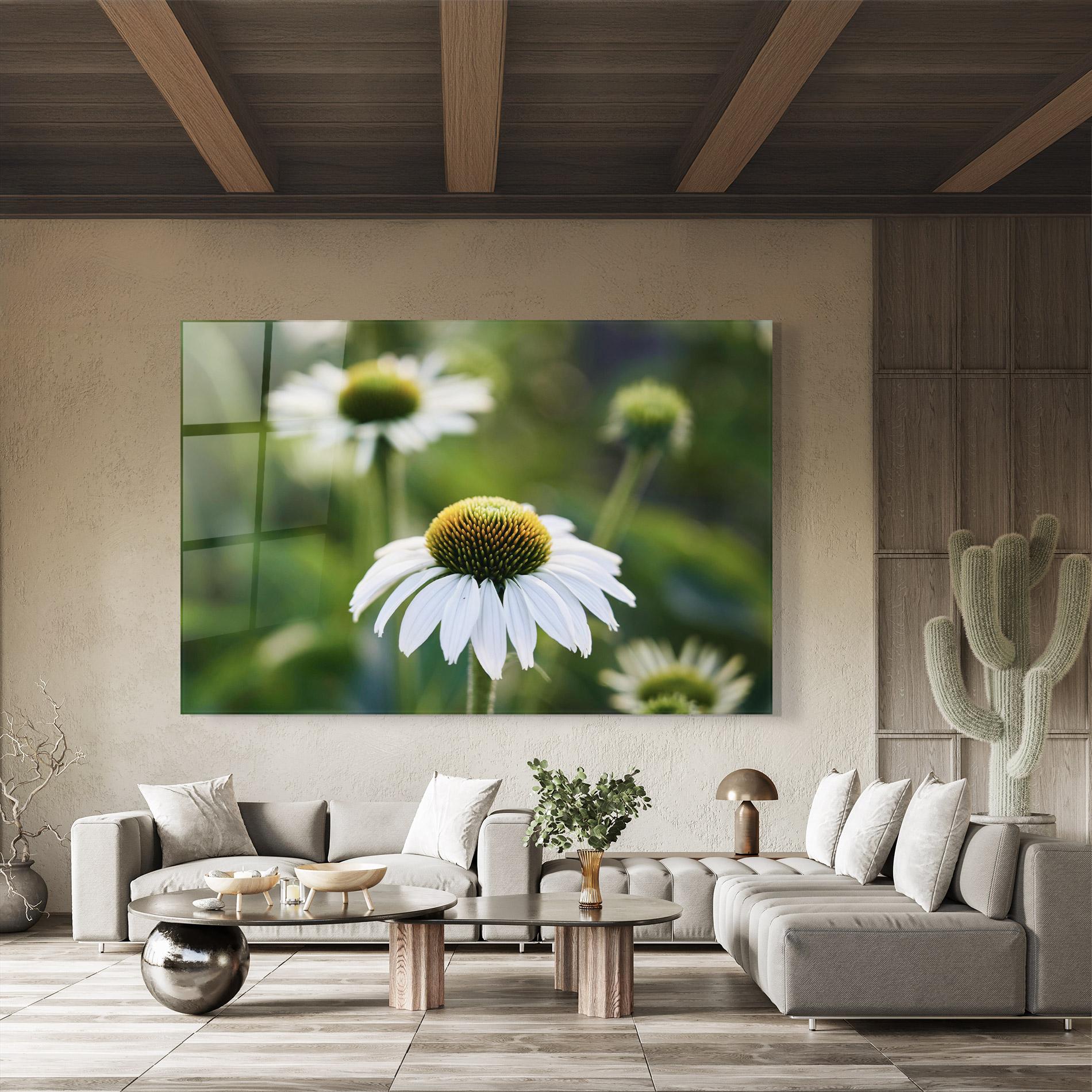 Glasbild Small Green Daisy mockup 8