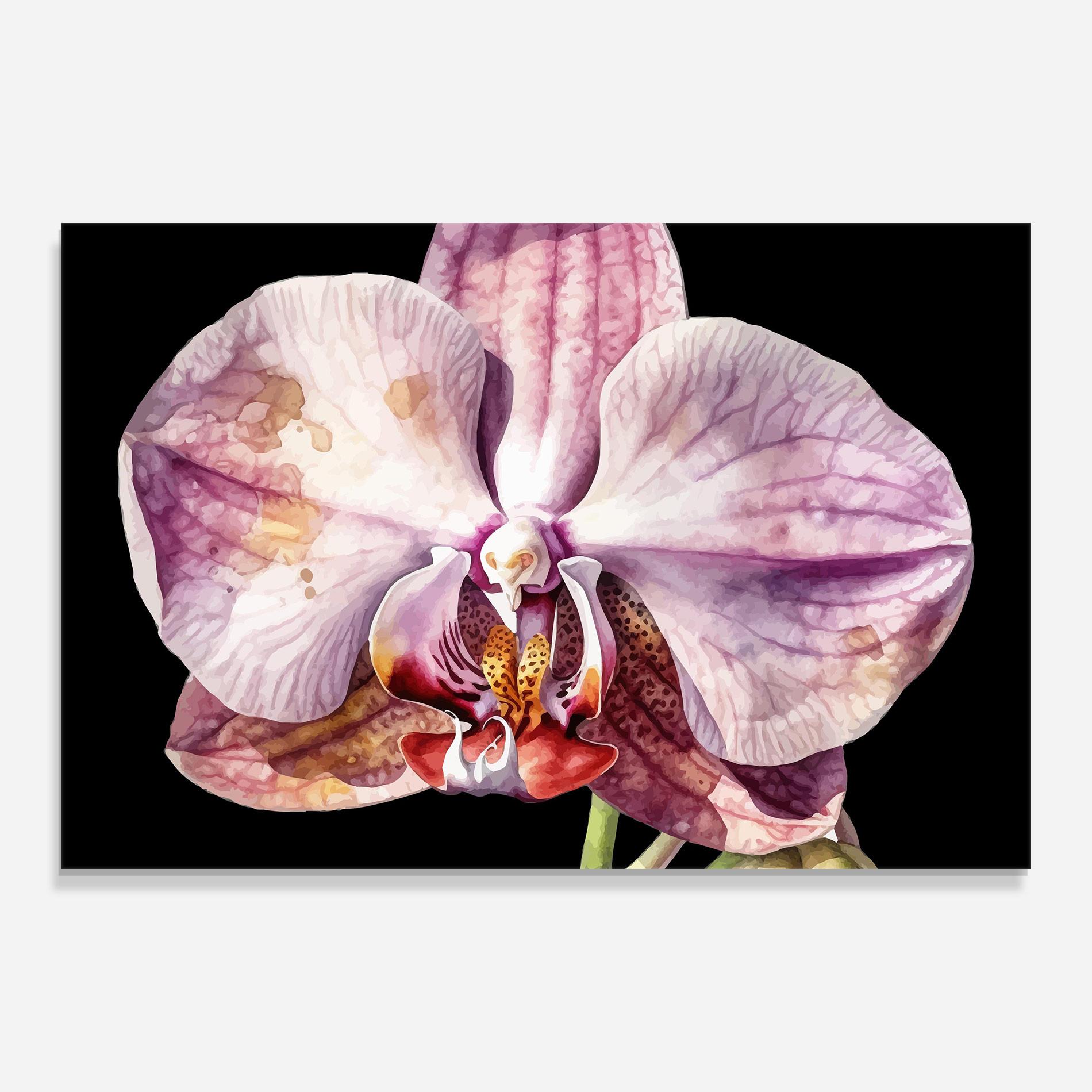 Glasbild Painted Orchid mockup 0