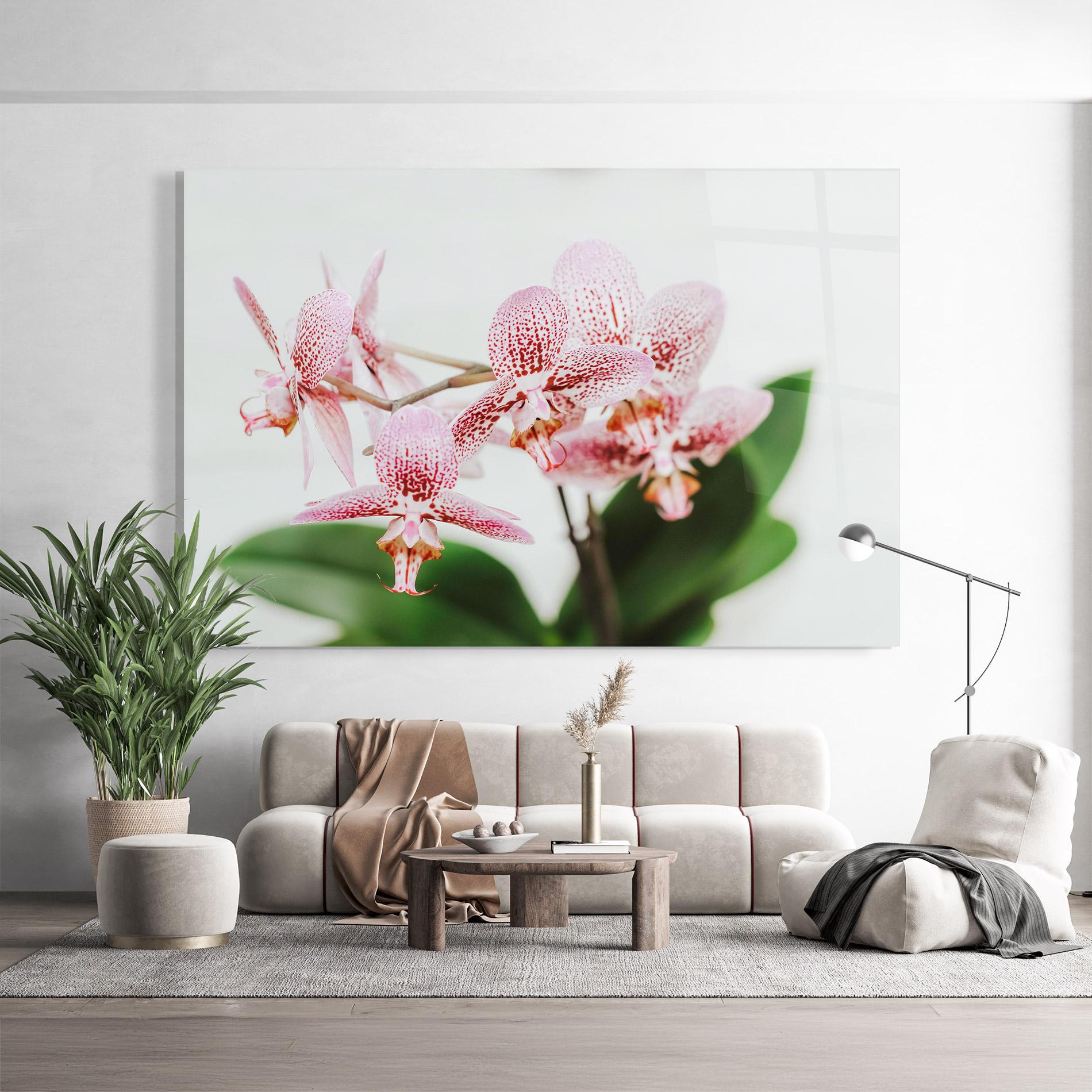 Glasbild Green Orchids mockup 9