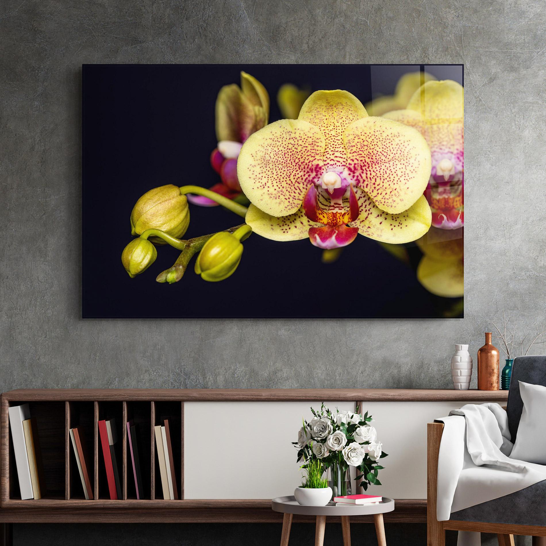 Glasbild Baby Orchid mockup 2
