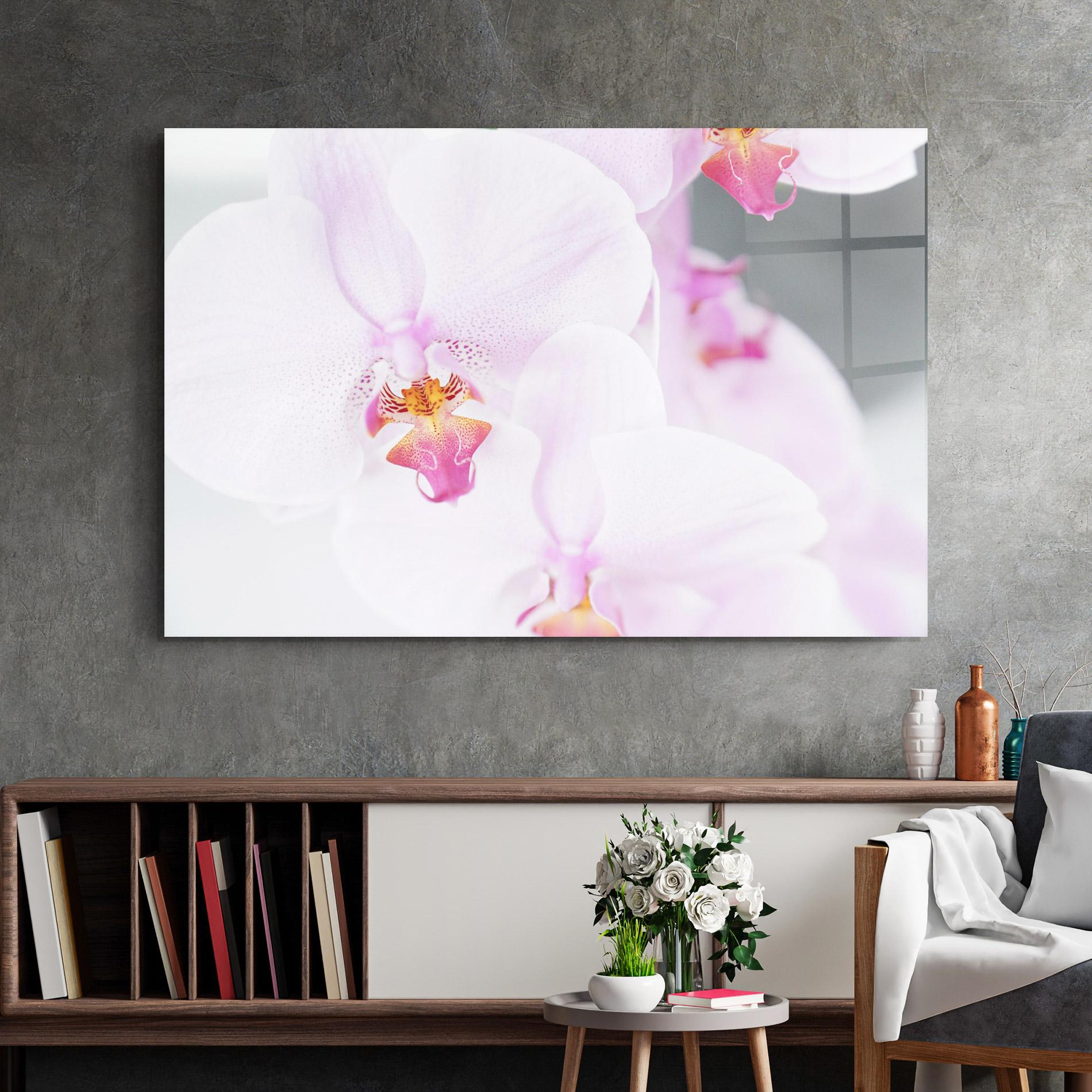 Glasbild Light Purple Orchid mockup 2