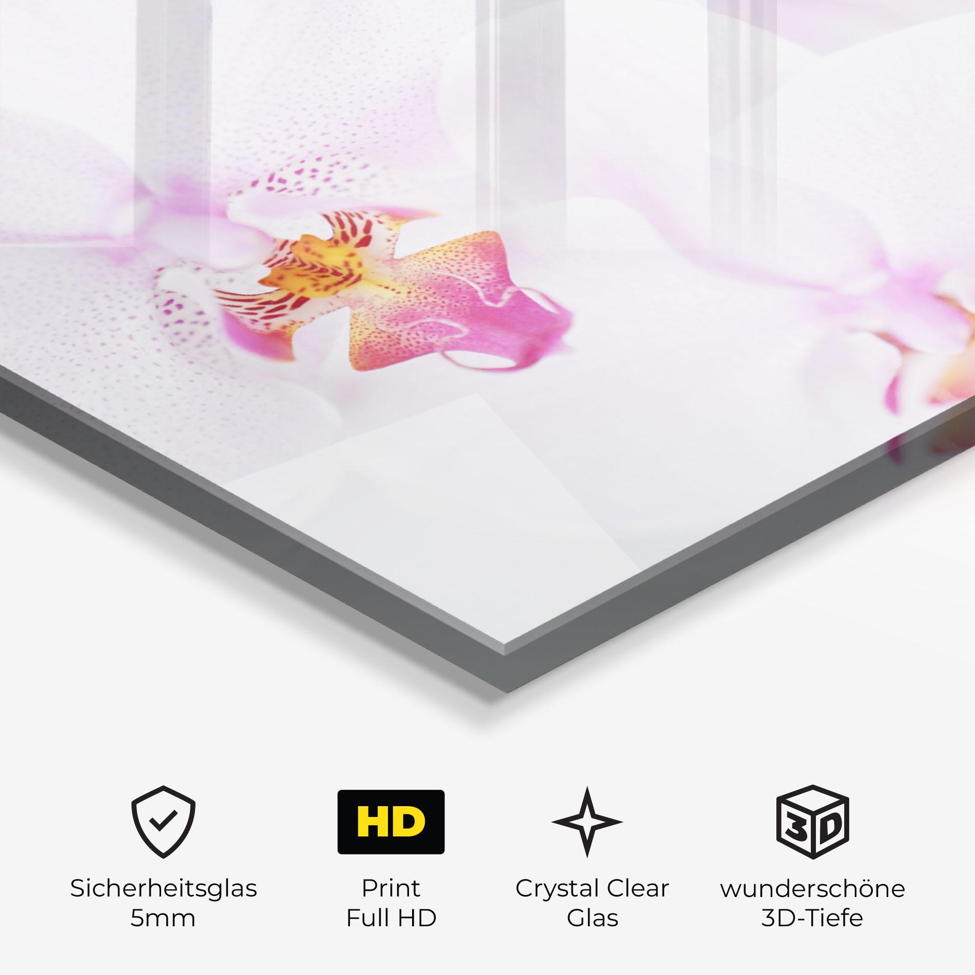 Glasbild Light Purple Orchid mockup 3