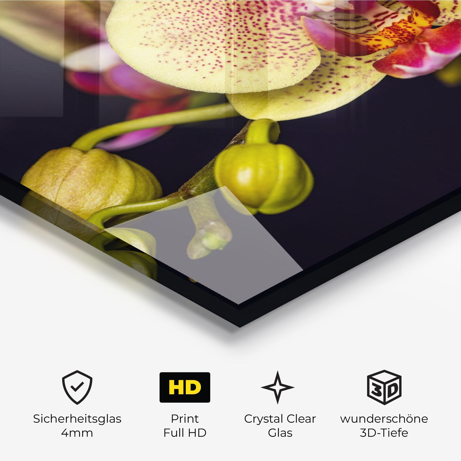 Glasbild Baby Orchid mockup 3