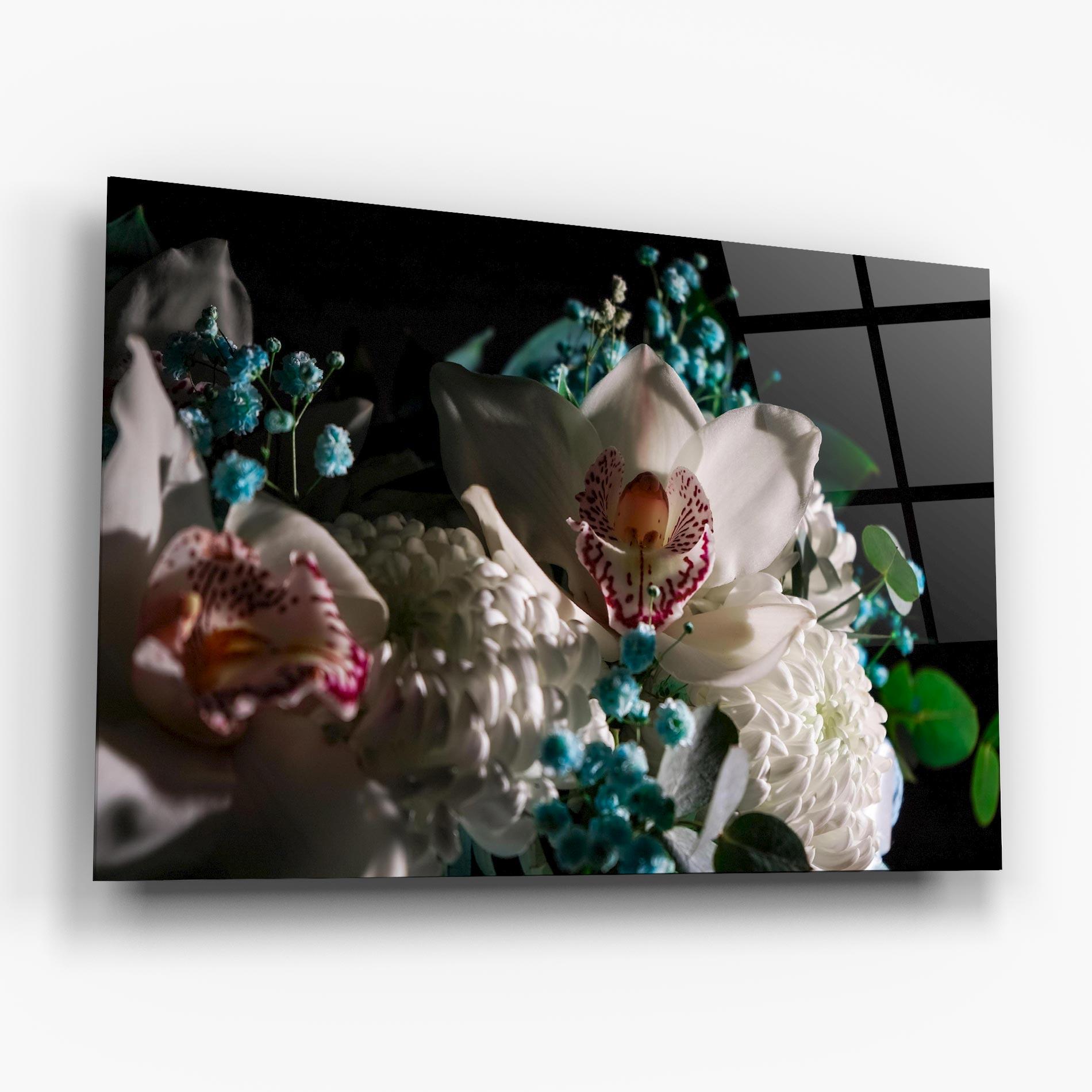 Glasbild Orchids mockup 6