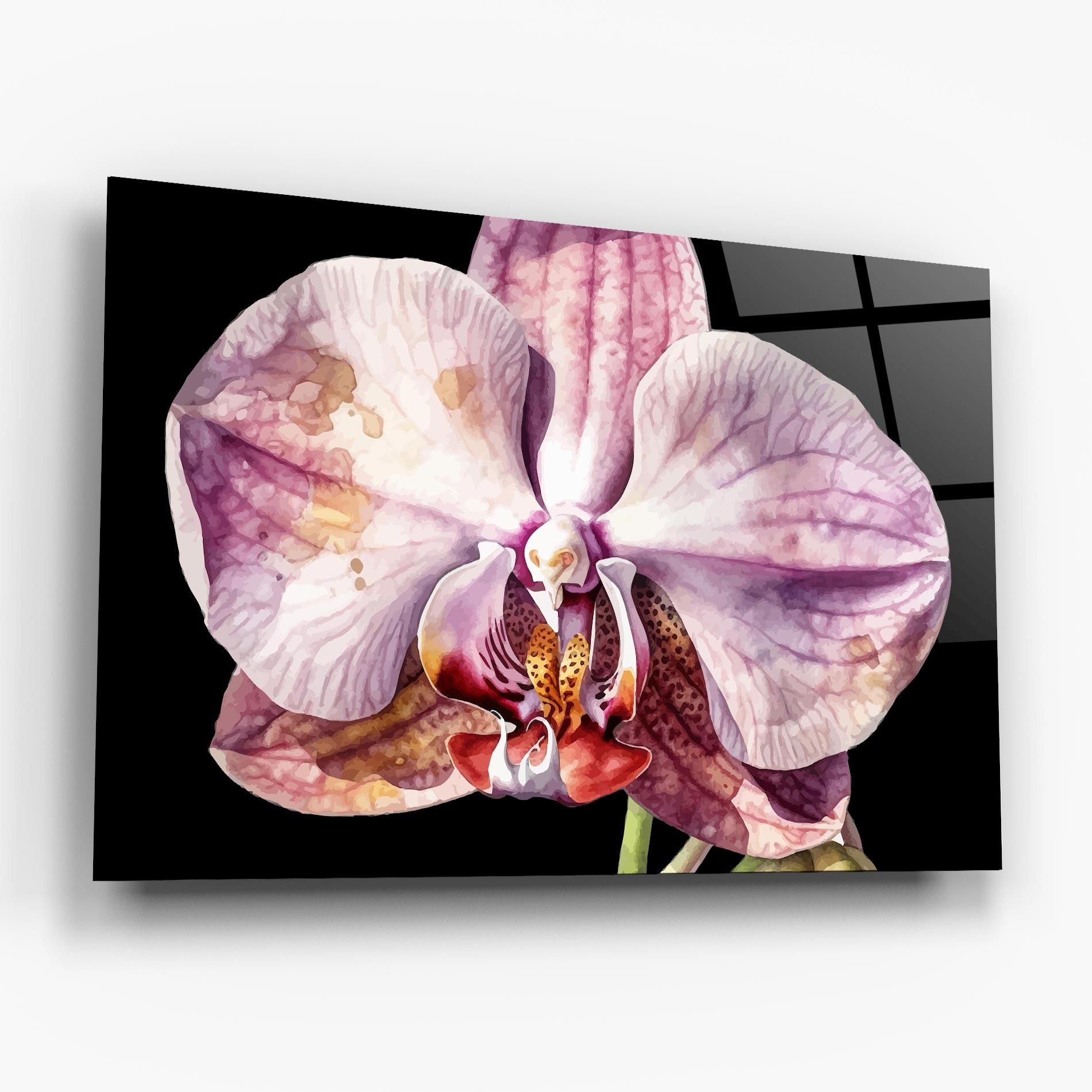Glasbild Painted Orchid mockup 6