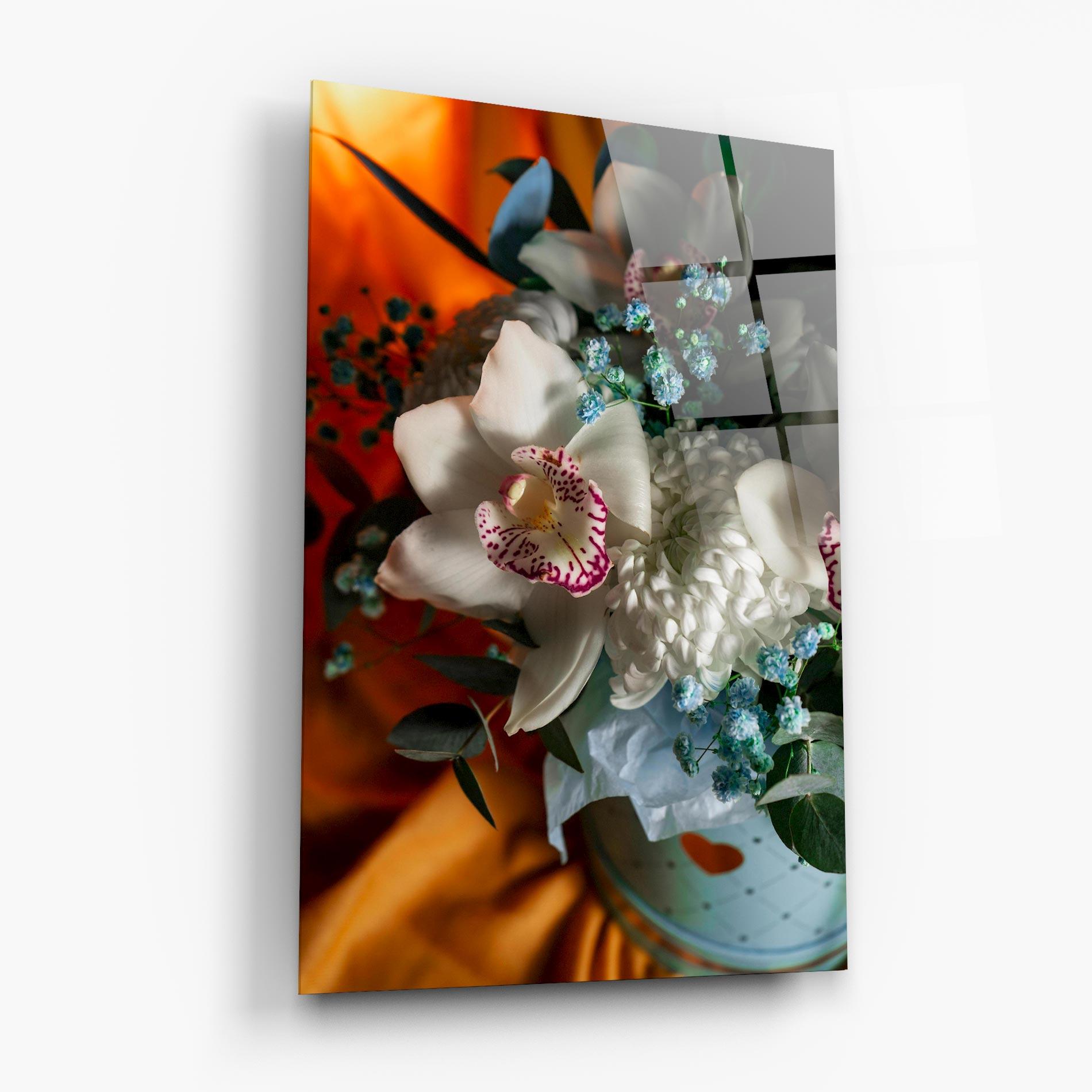 Glasbild Orchid In Vase mockup 6