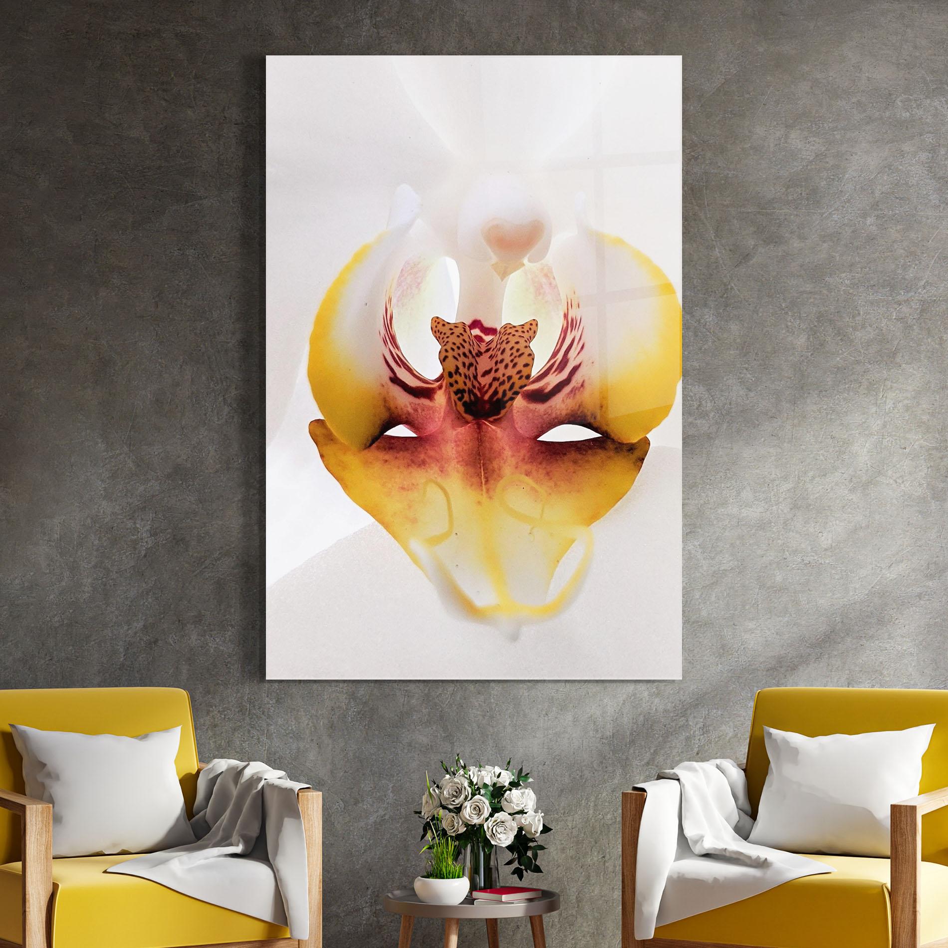 Glasbild Orchid Close Up mockup 4