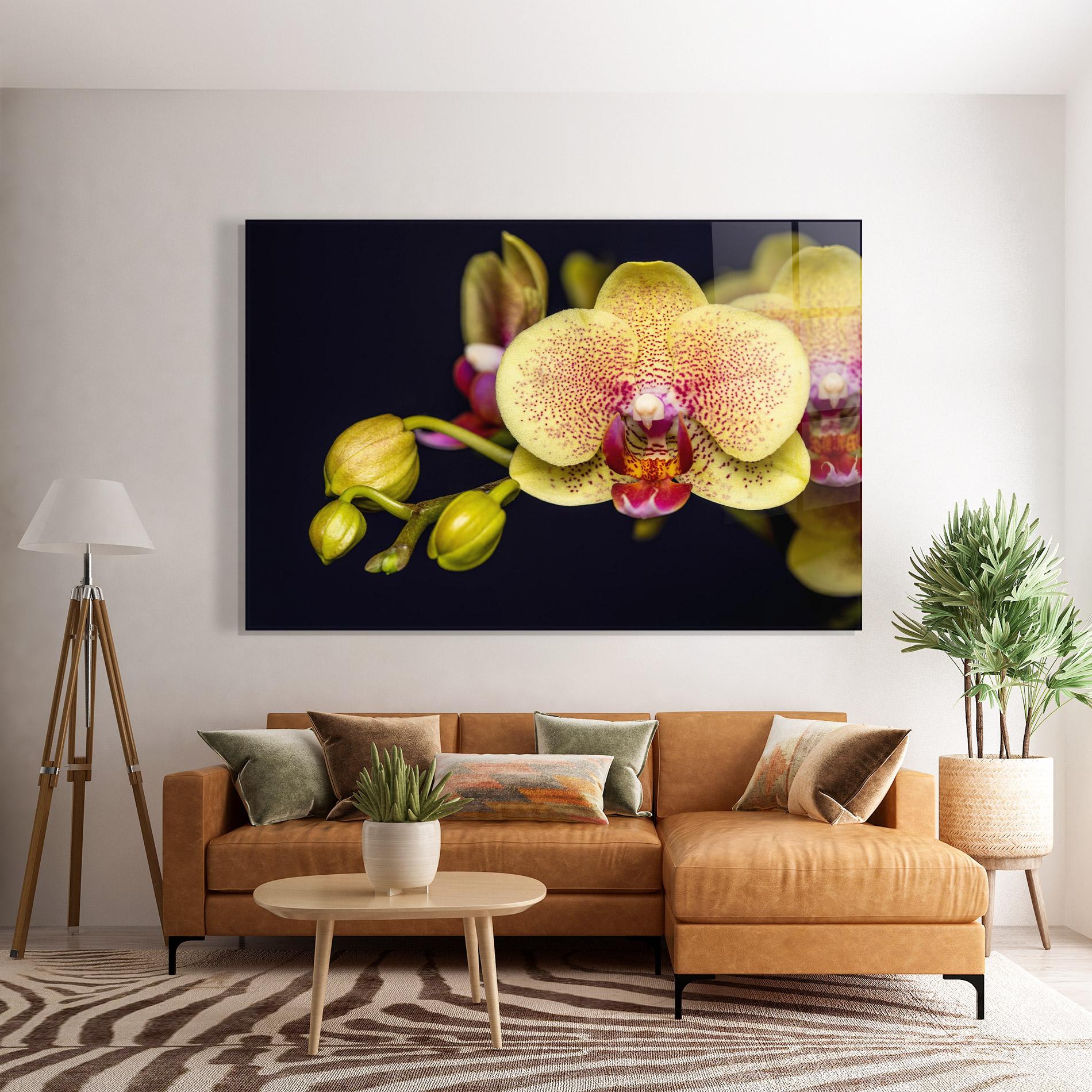 Glasbild Baby Orchid mockup 7