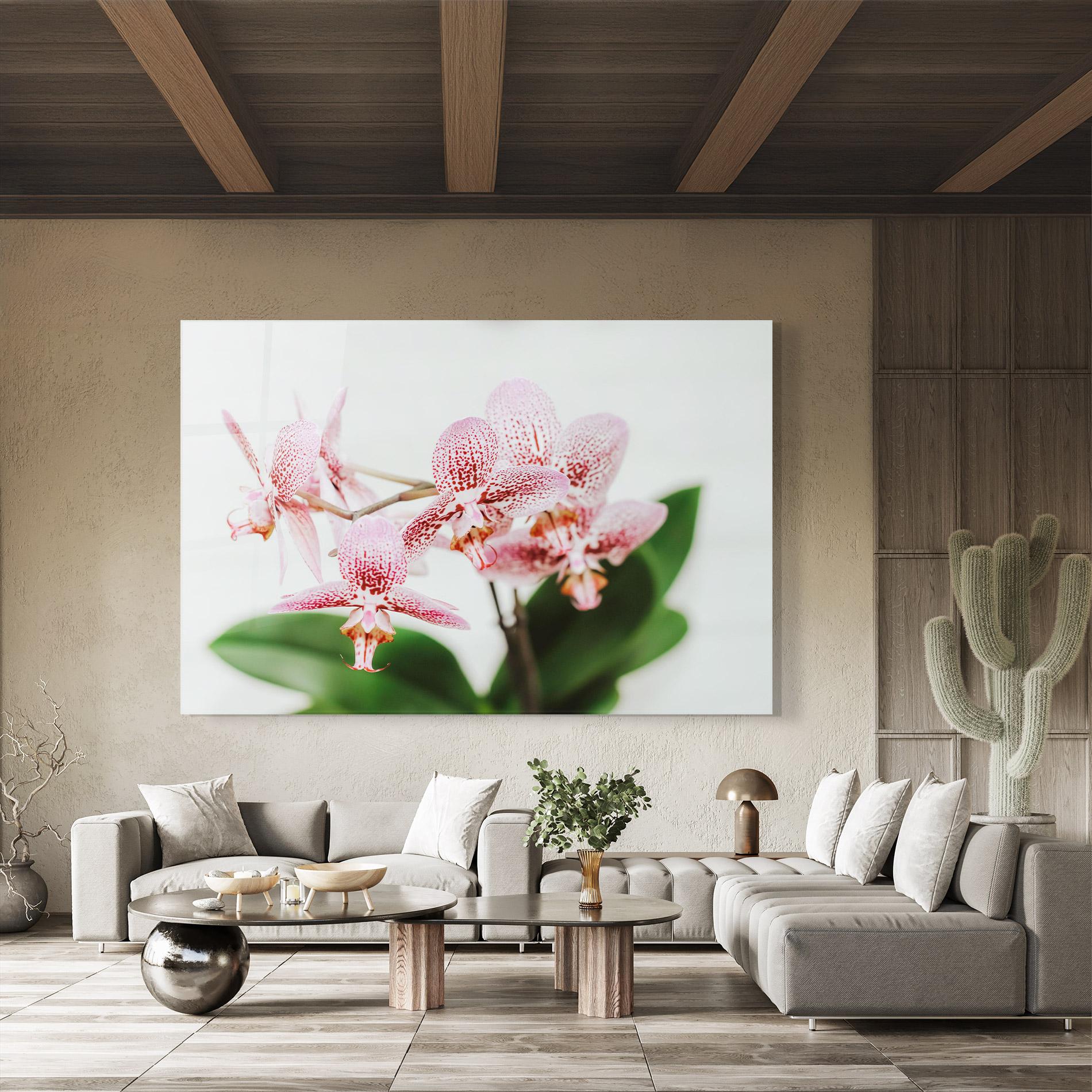Glasbild Green Orchids mockup 8