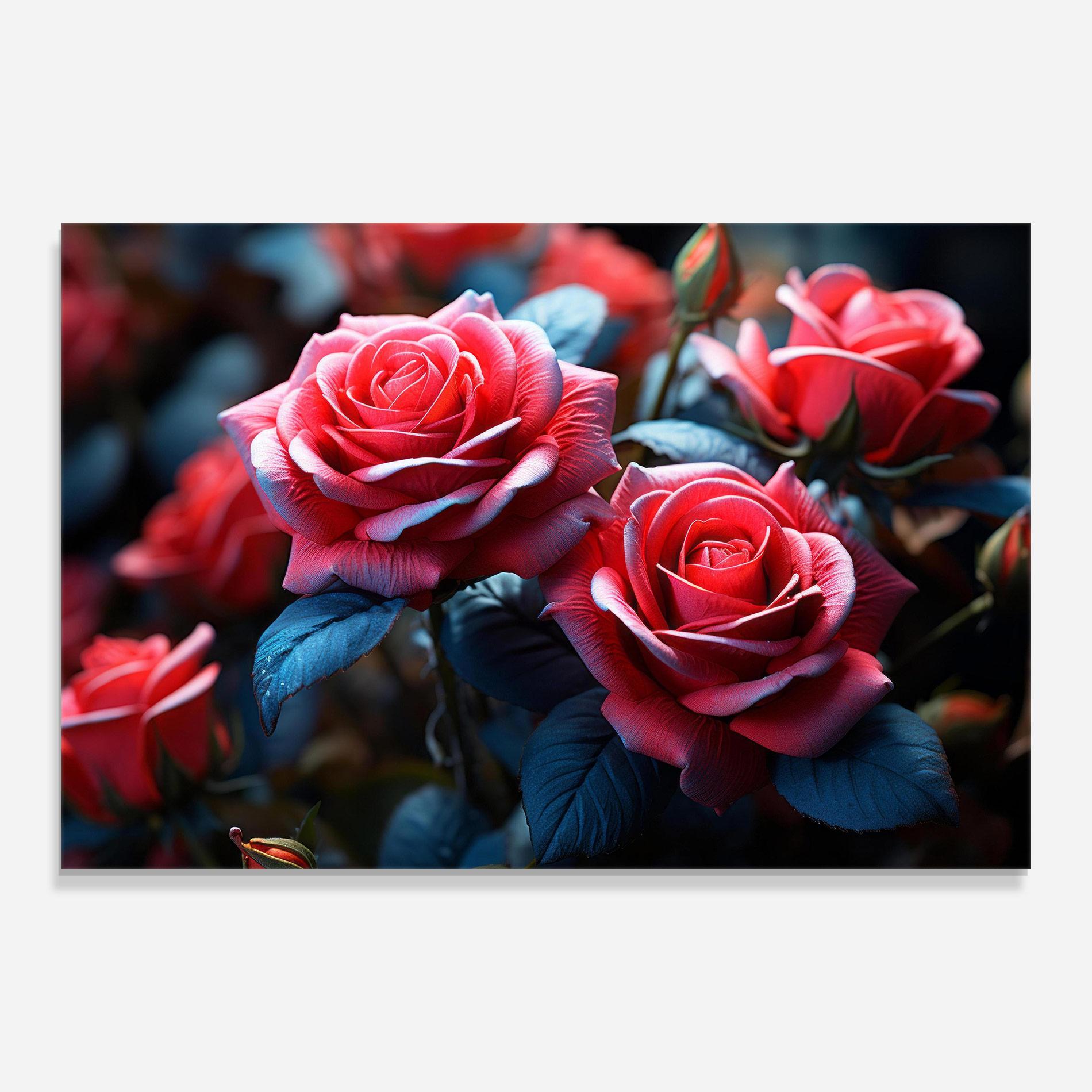 Glasbild Dark Pink Rose mockup 0