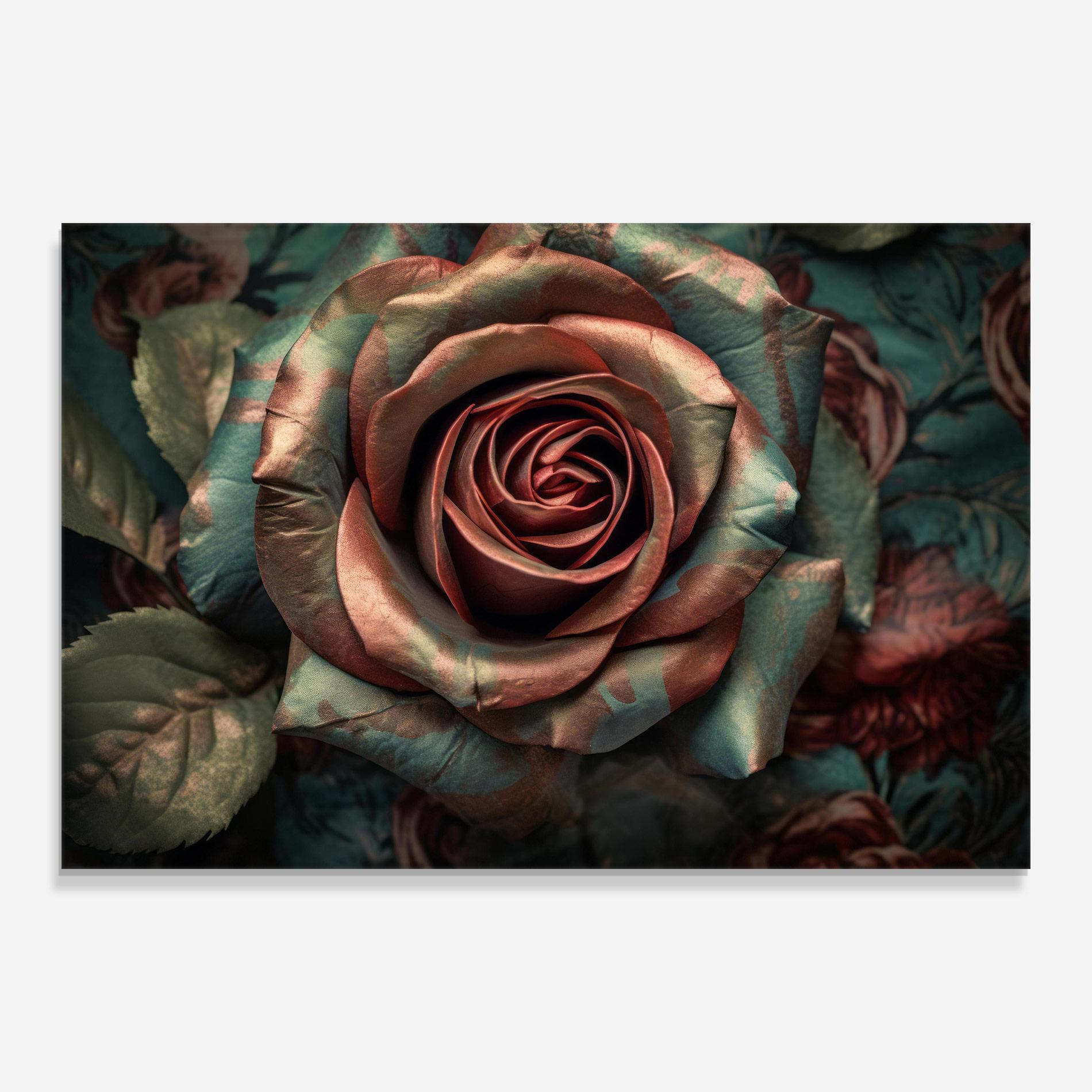 Glasbild Exotic Blue Rose mockup 0