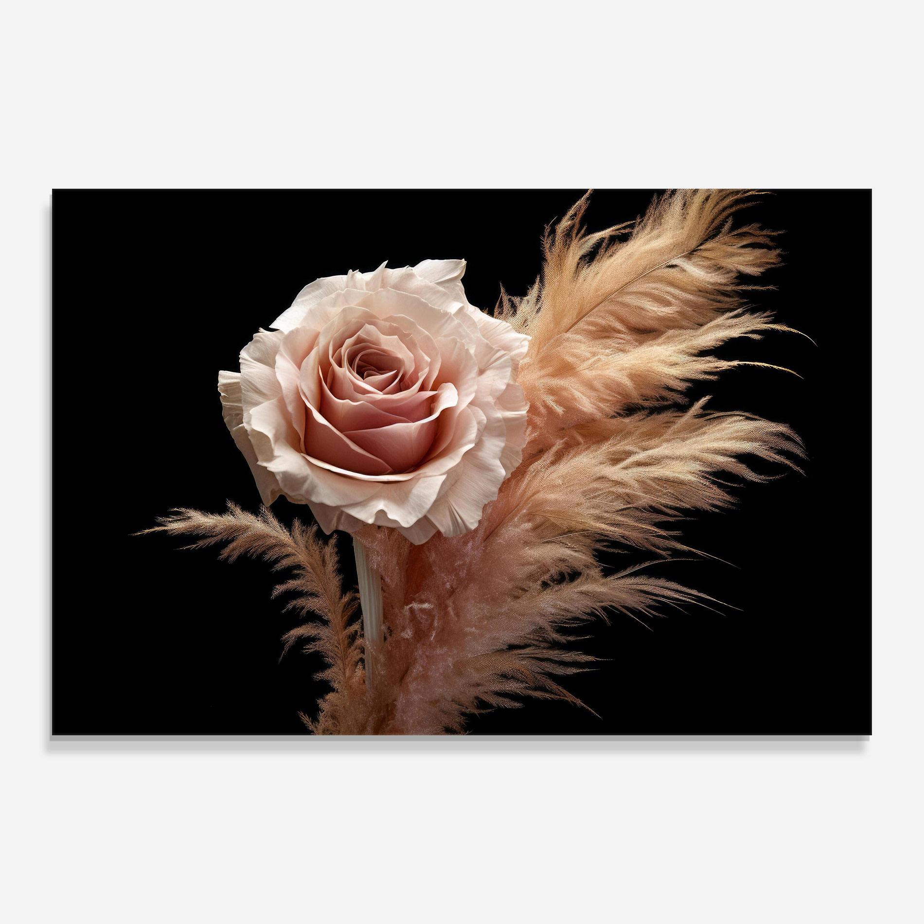 Glasbild Light Pink Rose mockup 0