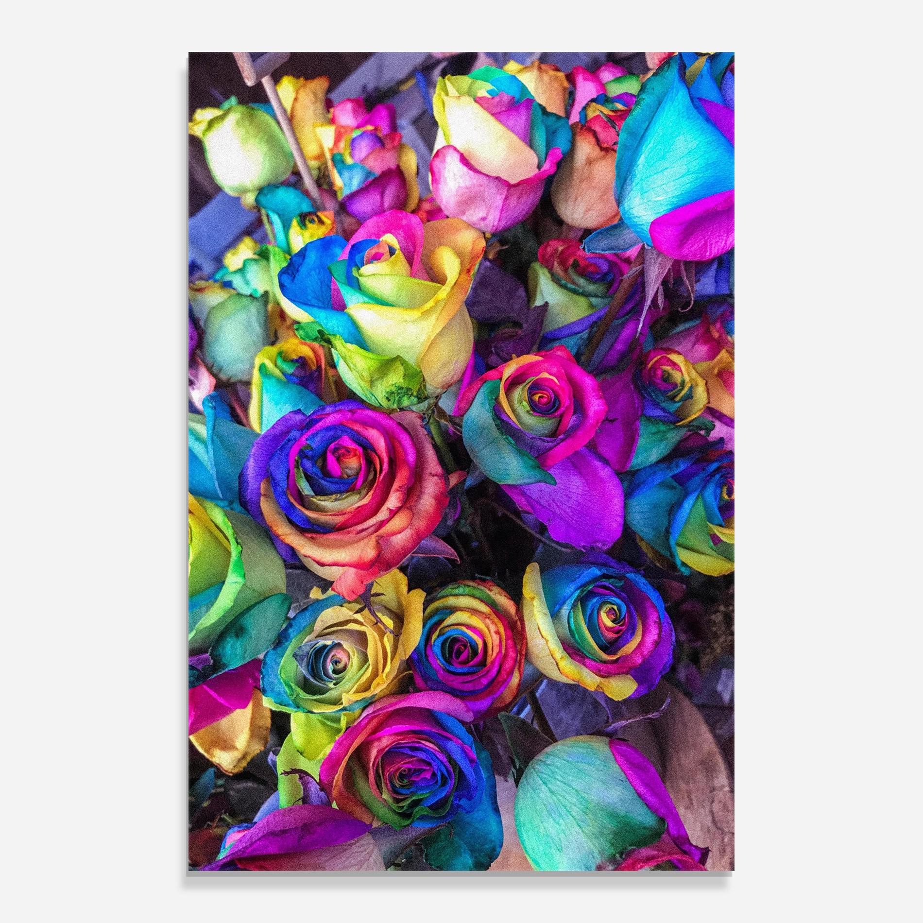 Glasbild Collorfull Flowers mockup 0