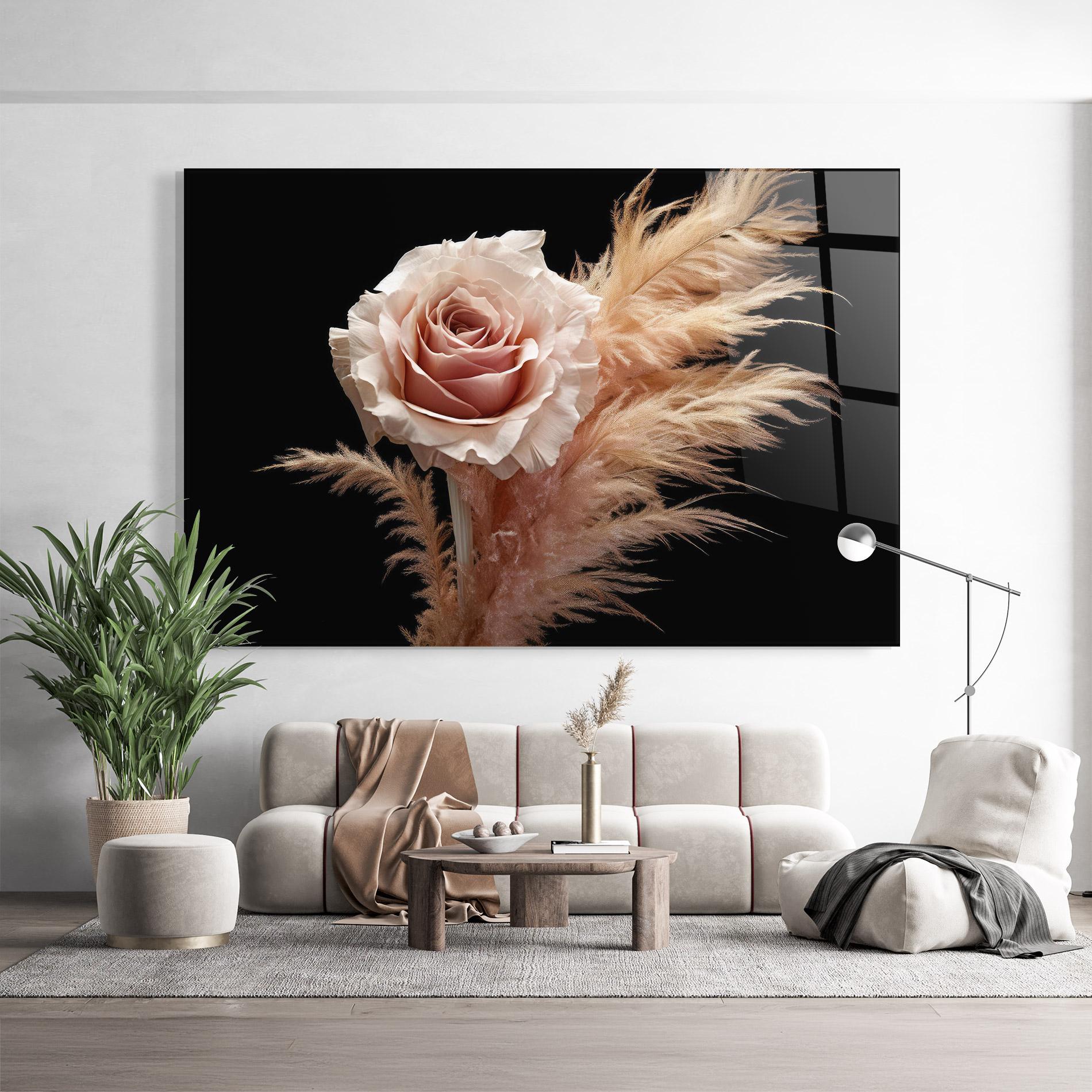 Glasbild Light Pink Rose mockup 9