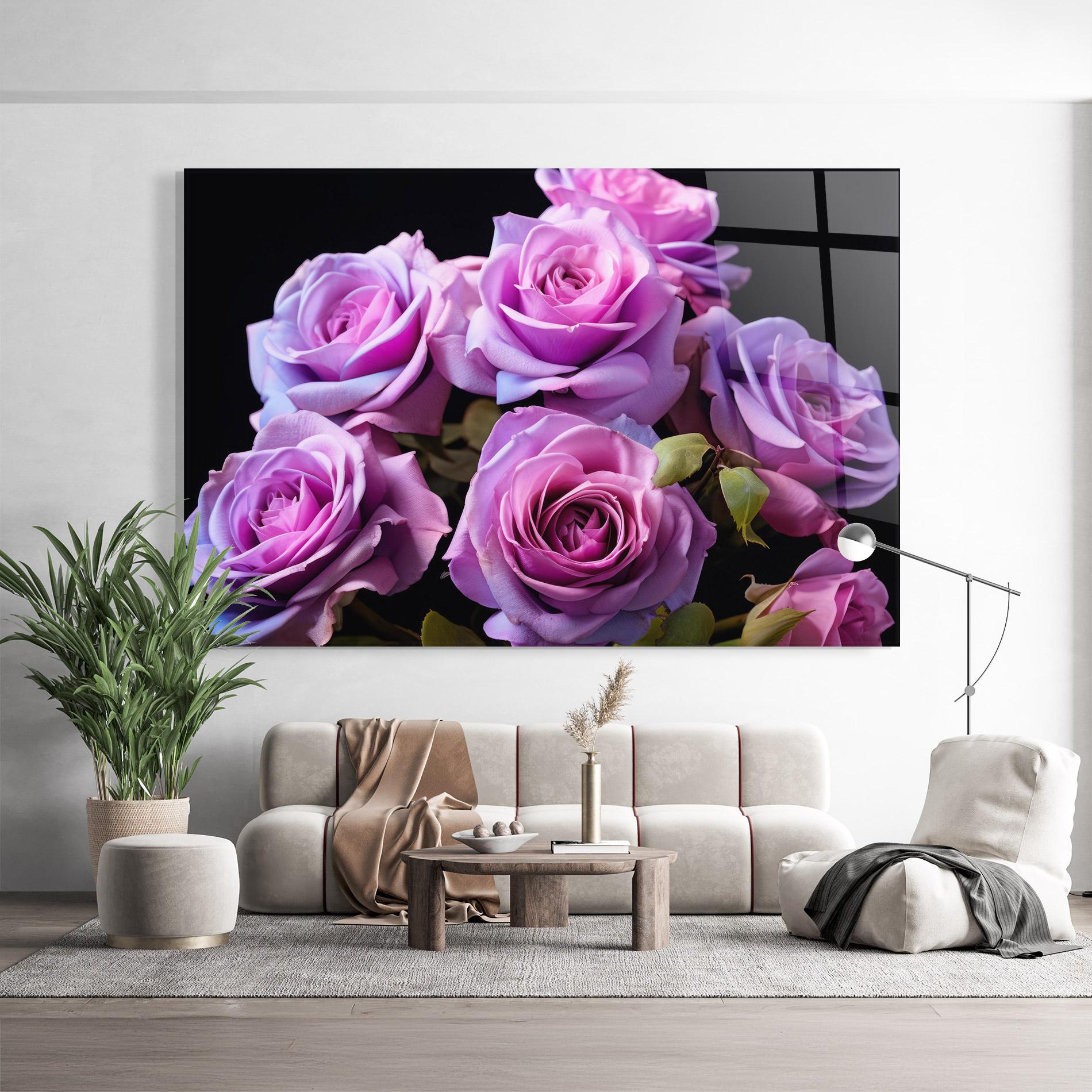 Glasbild Light Purple Rose mockup 9