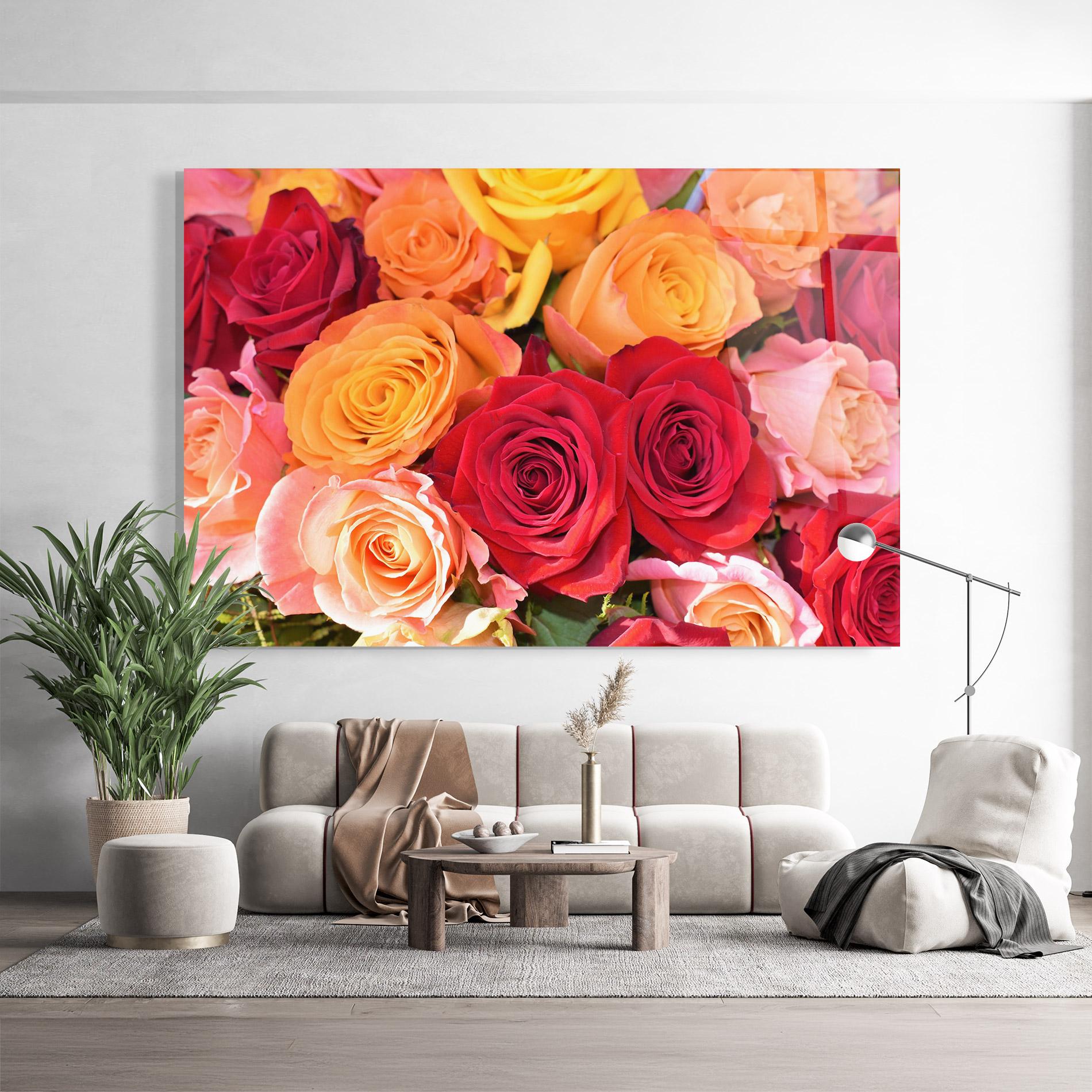 Glasbild Mixed Roses mockup 9