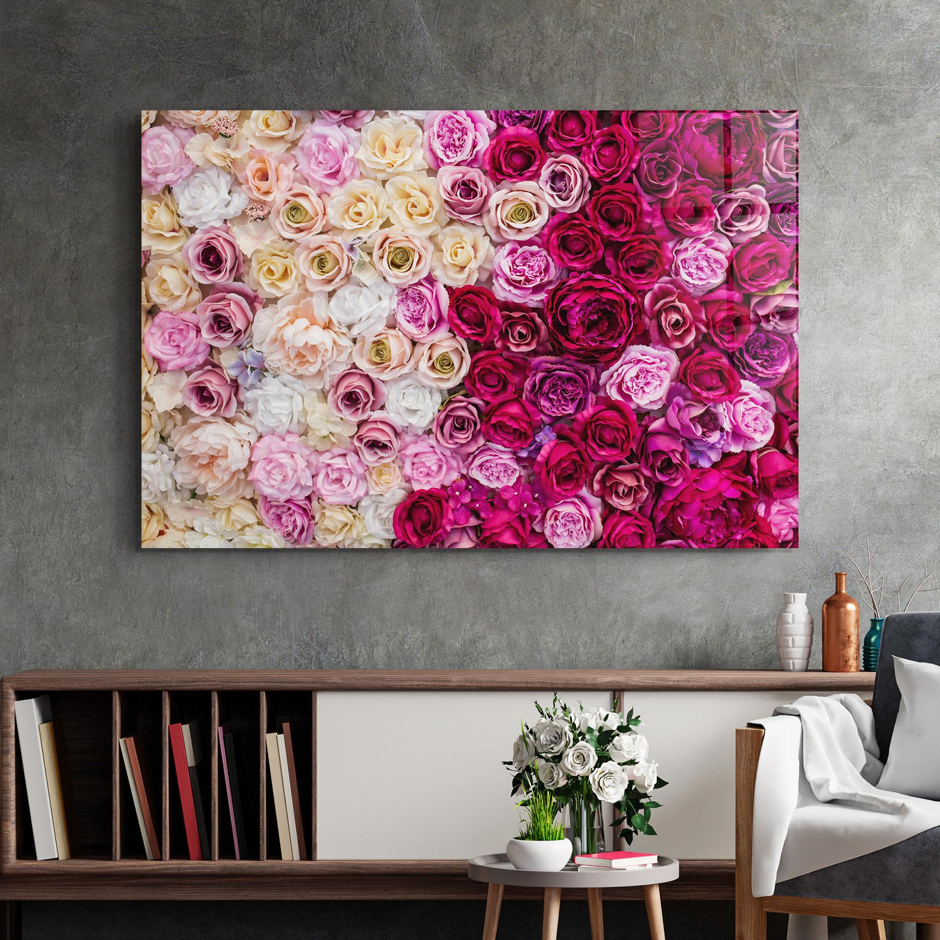 Glasbild Perete Trandafiri mockup 2