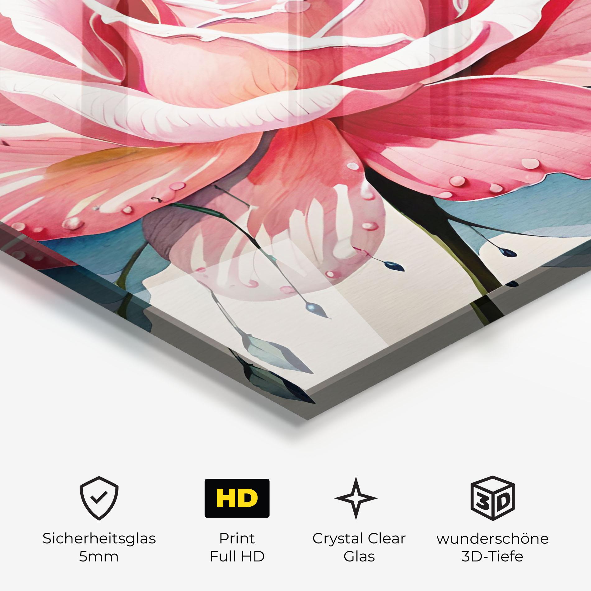Glasbild Bih Pink Rose mockup 3