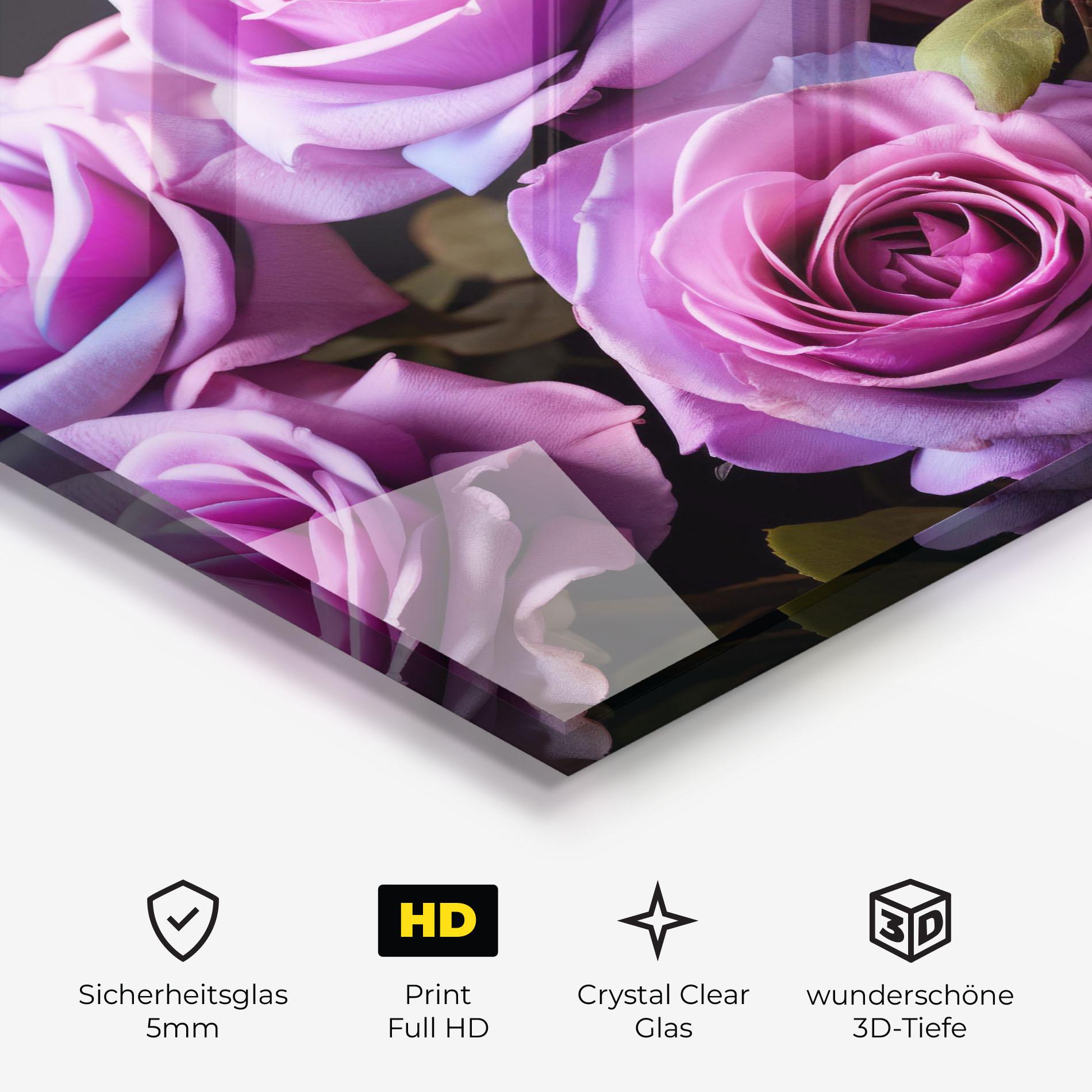 Glasbild Light Purple Rose mockup 3