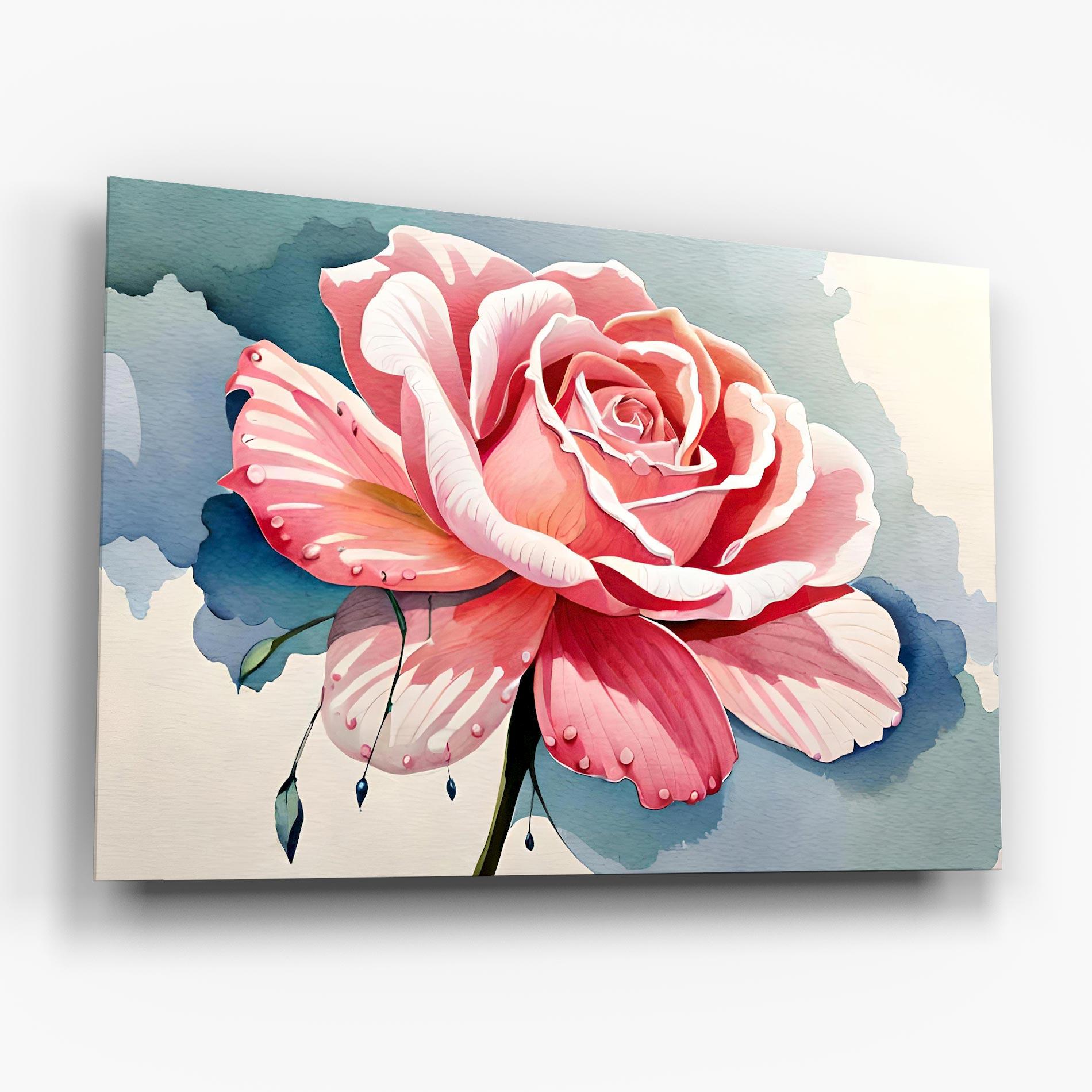 Glasbild Bih Pink Rose mockup 6