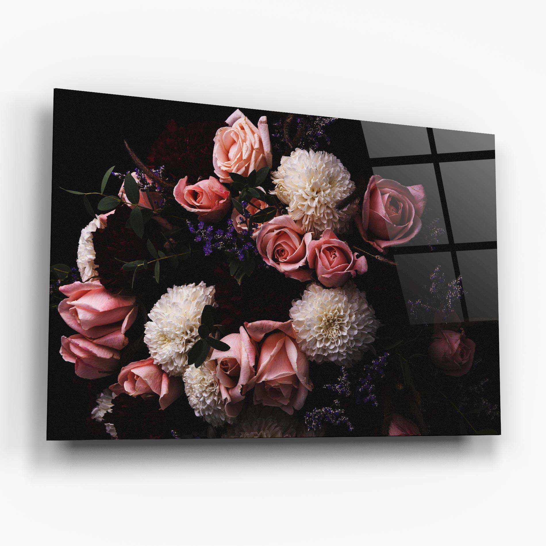 Glasbild Buchet De Trandafiri mockup 6