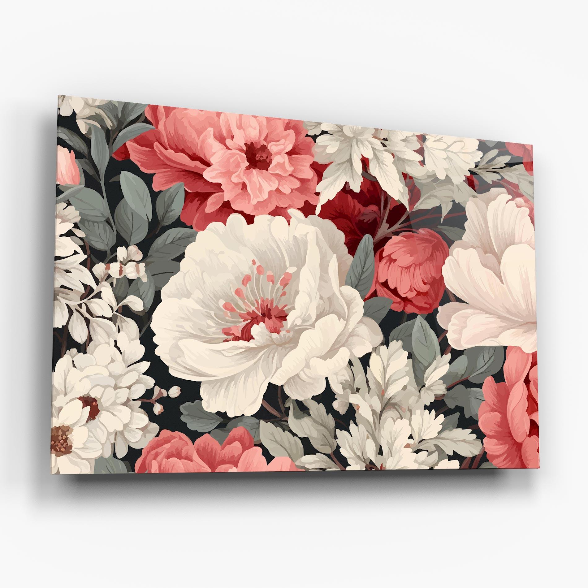 Glasbild Cream Pink Rose mockup 6