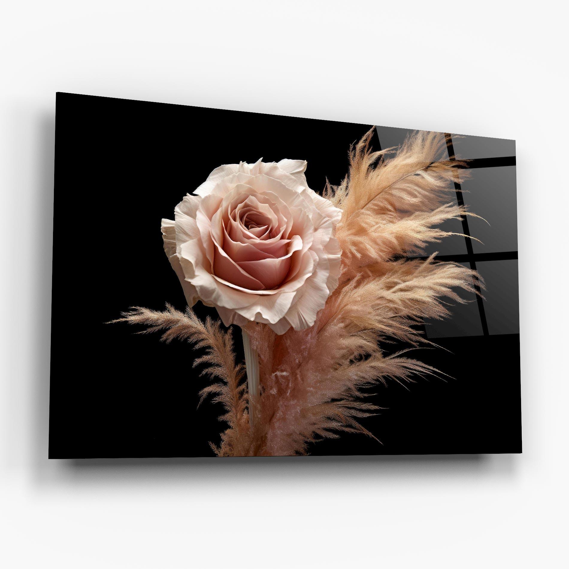 Glasbild Light Pink Rose mockup 6
