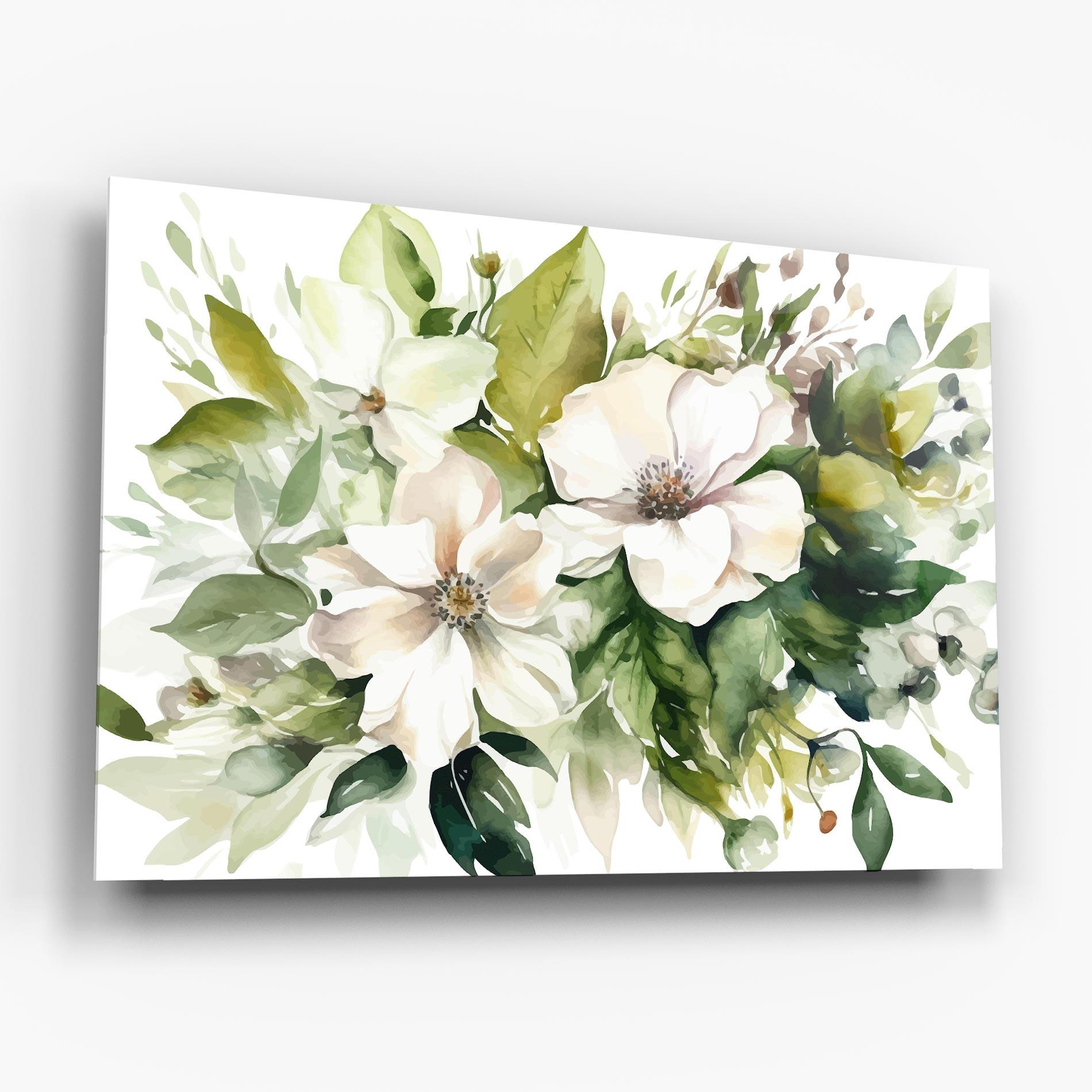 Glasbild Opened Rose mockup 6