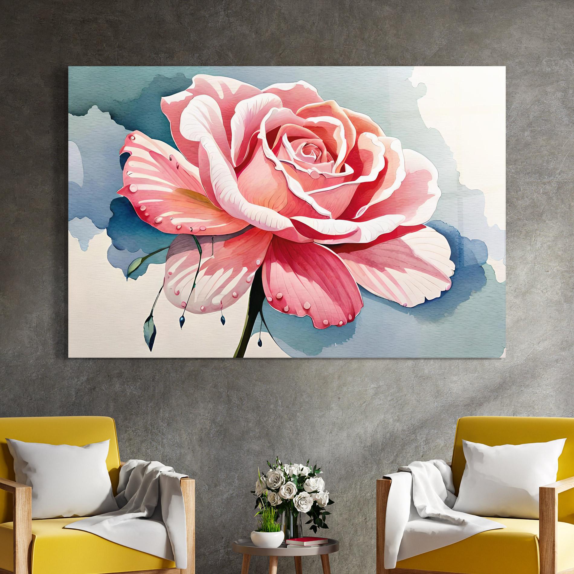Glasbild Bih Pink Rose mockup 4