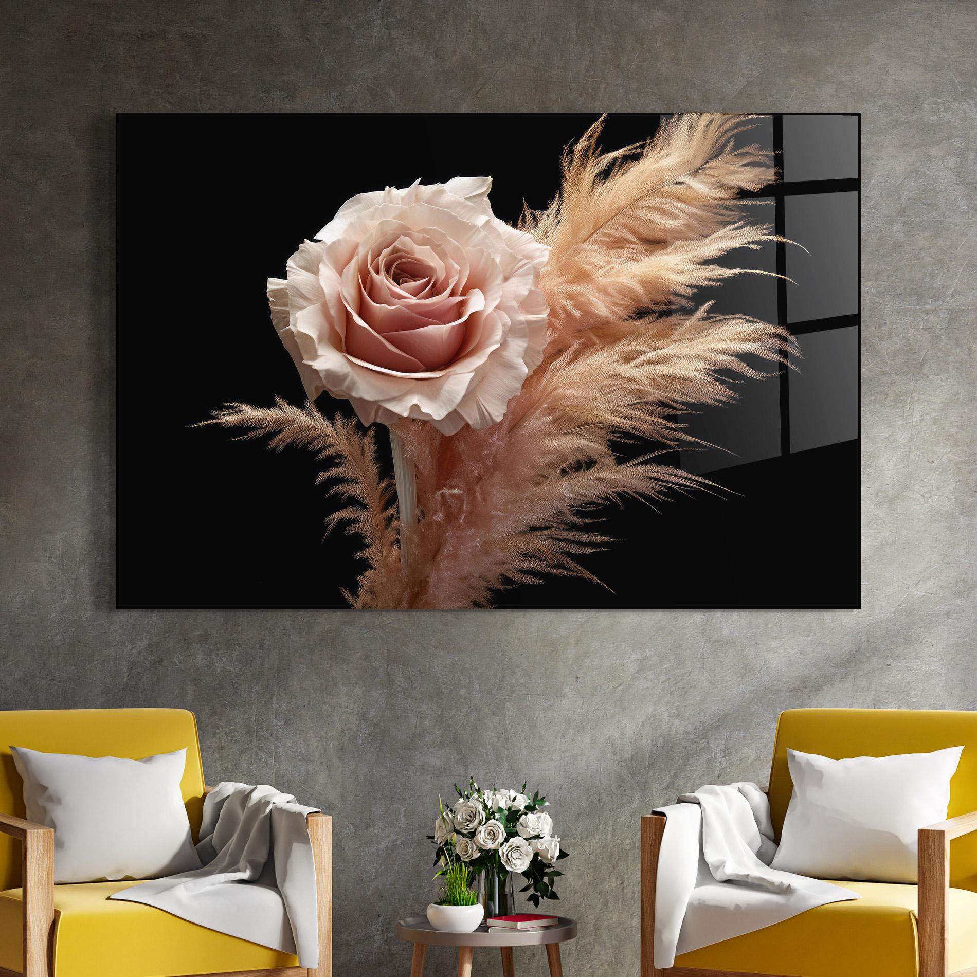 Glasbild Light Pink Rose mockup 4