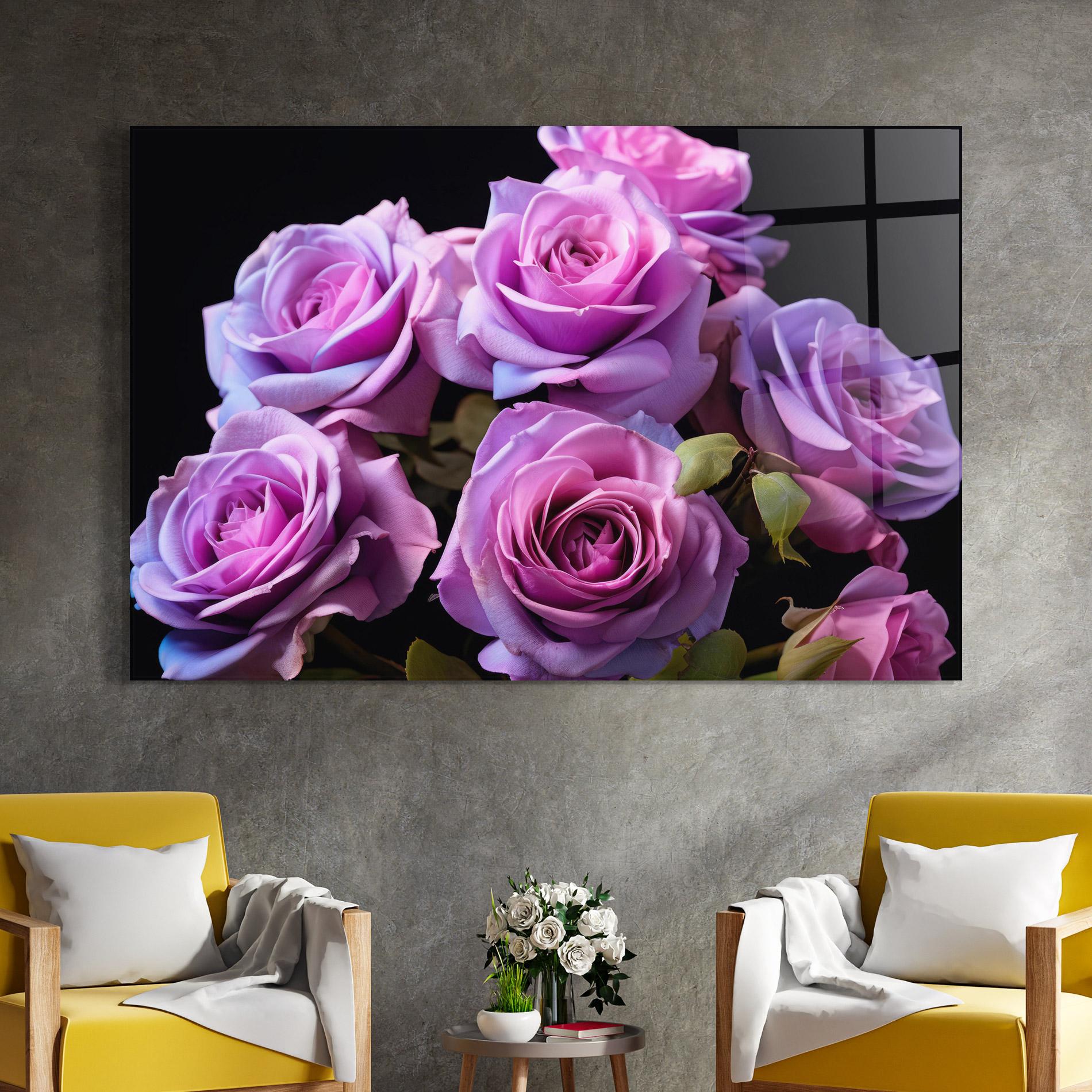 Glasbild Light Purple Rose mockup 4