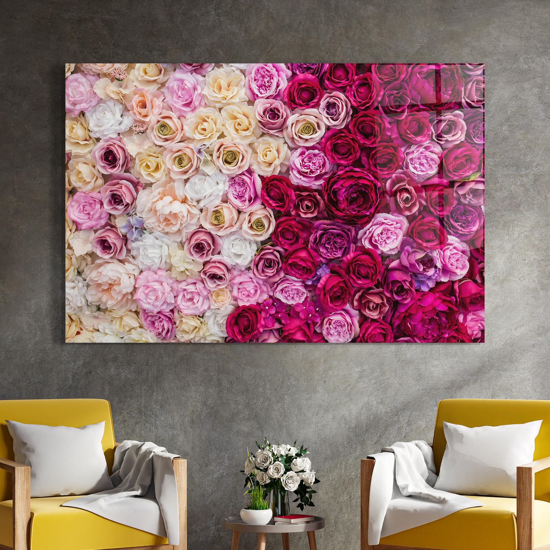 Glasbild Perete Trandafiri mockup 4