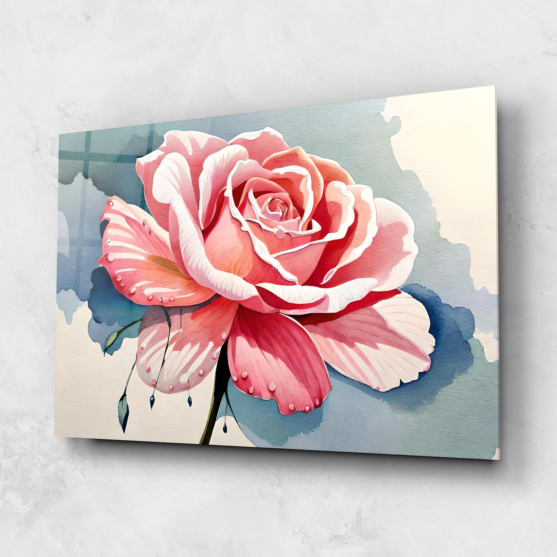 Glasbild Bih Pink Rose mockup 1