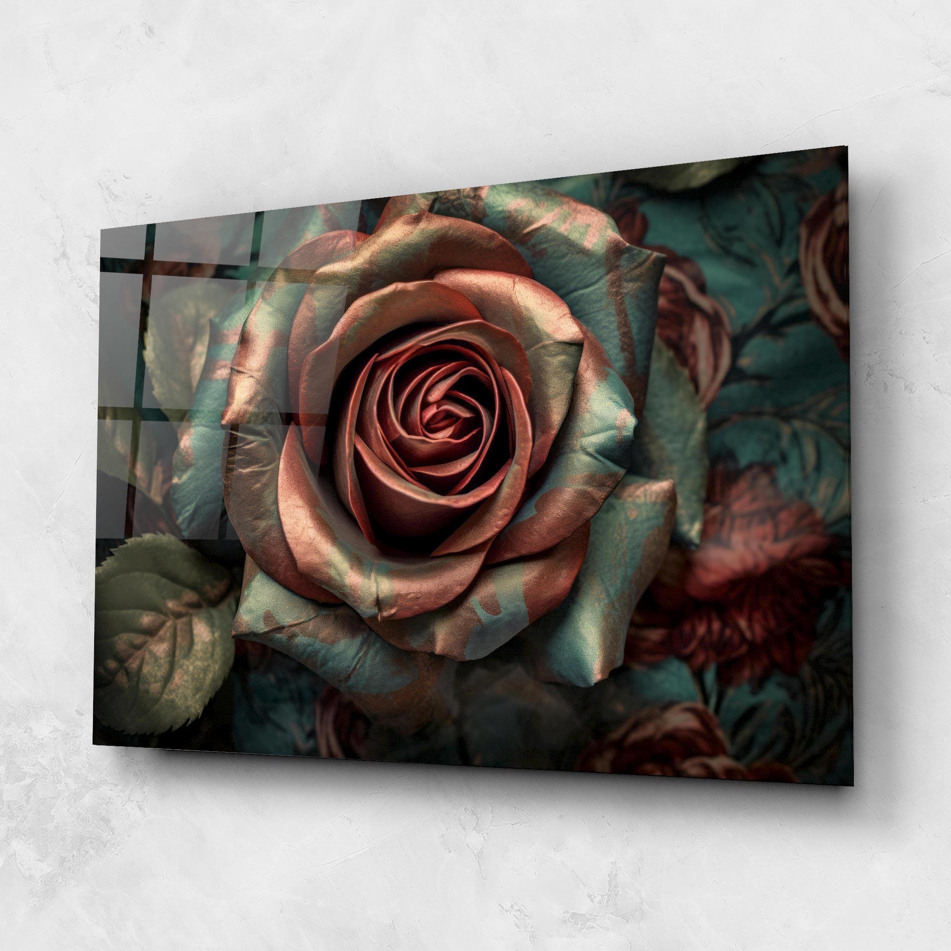 Glasbild Exotic Blue Rose mockup 1