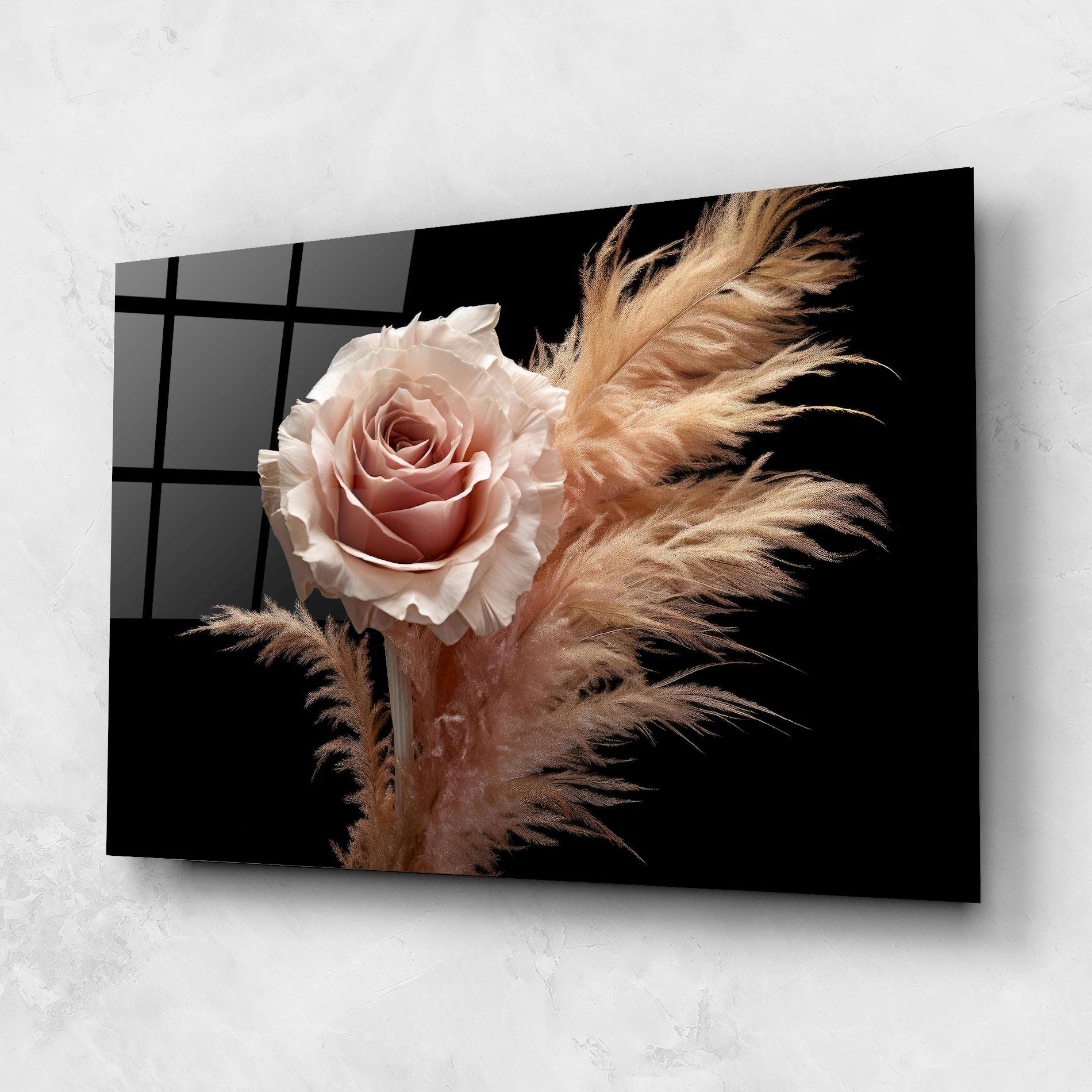 Glasbild Light Pink Rose mockup 1
